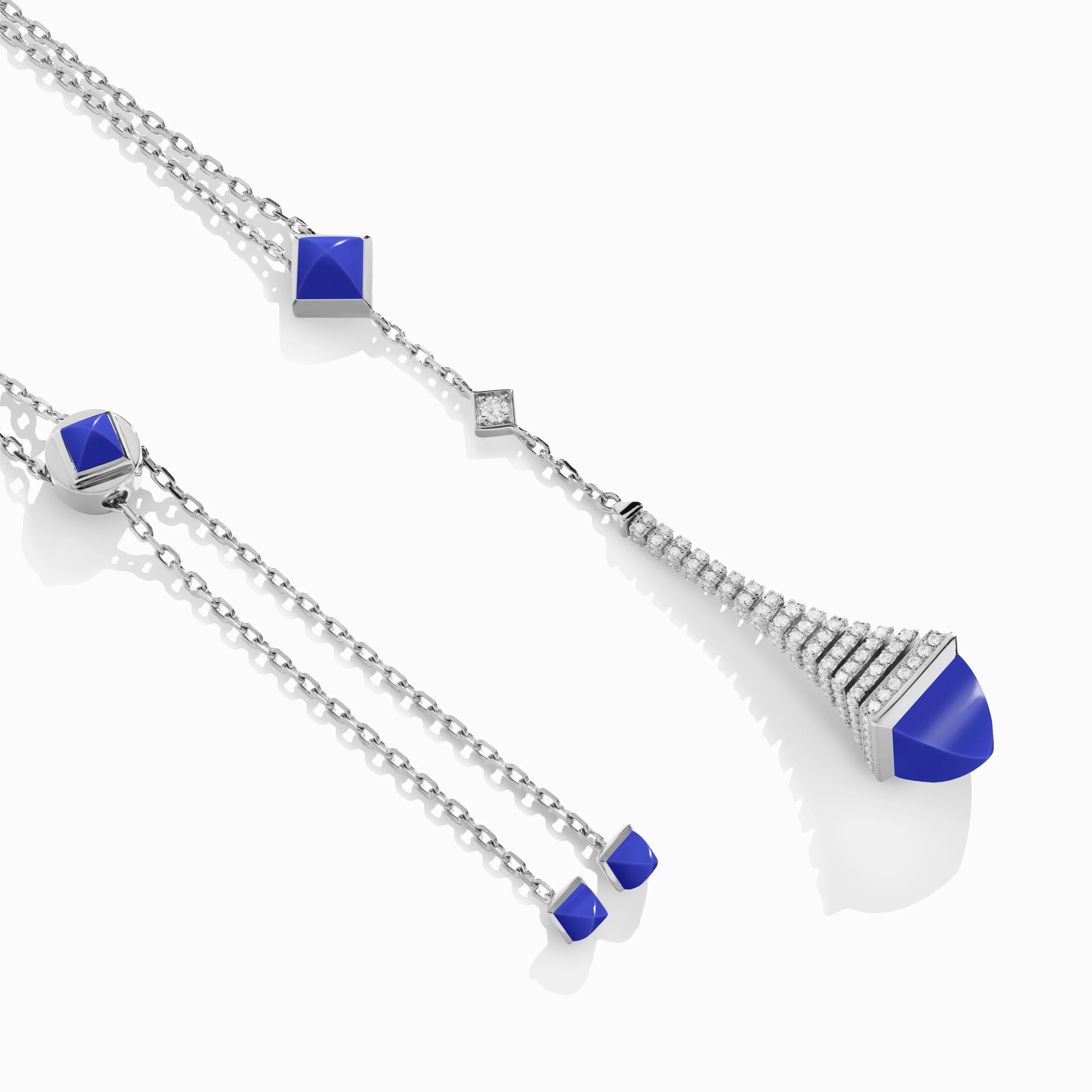Cleo Rev Diamond Long Chain Drop Pendant Necklace - Image 8