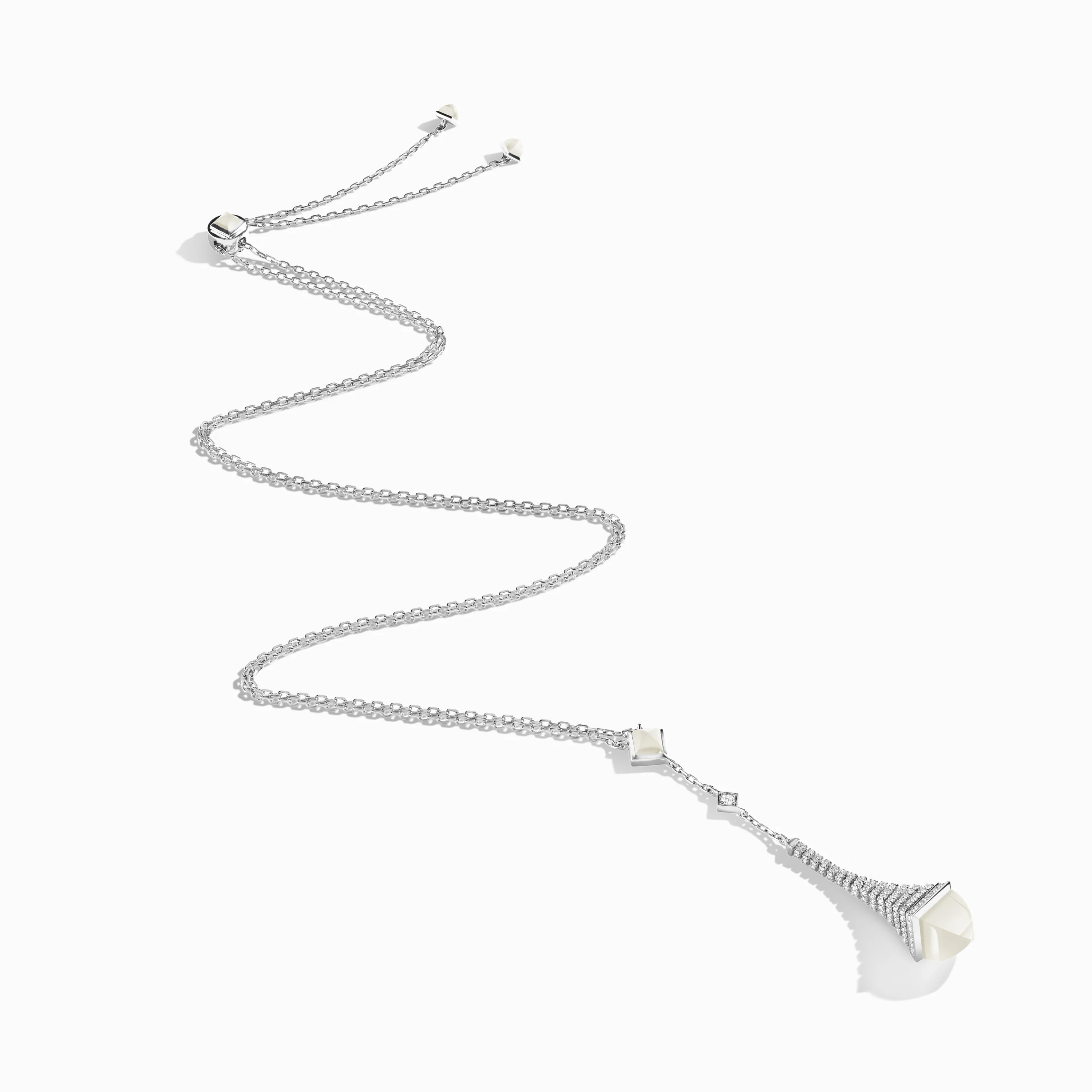 Cleo Rev Diamond Long Chain Drop Pendant Necklace - Image 9