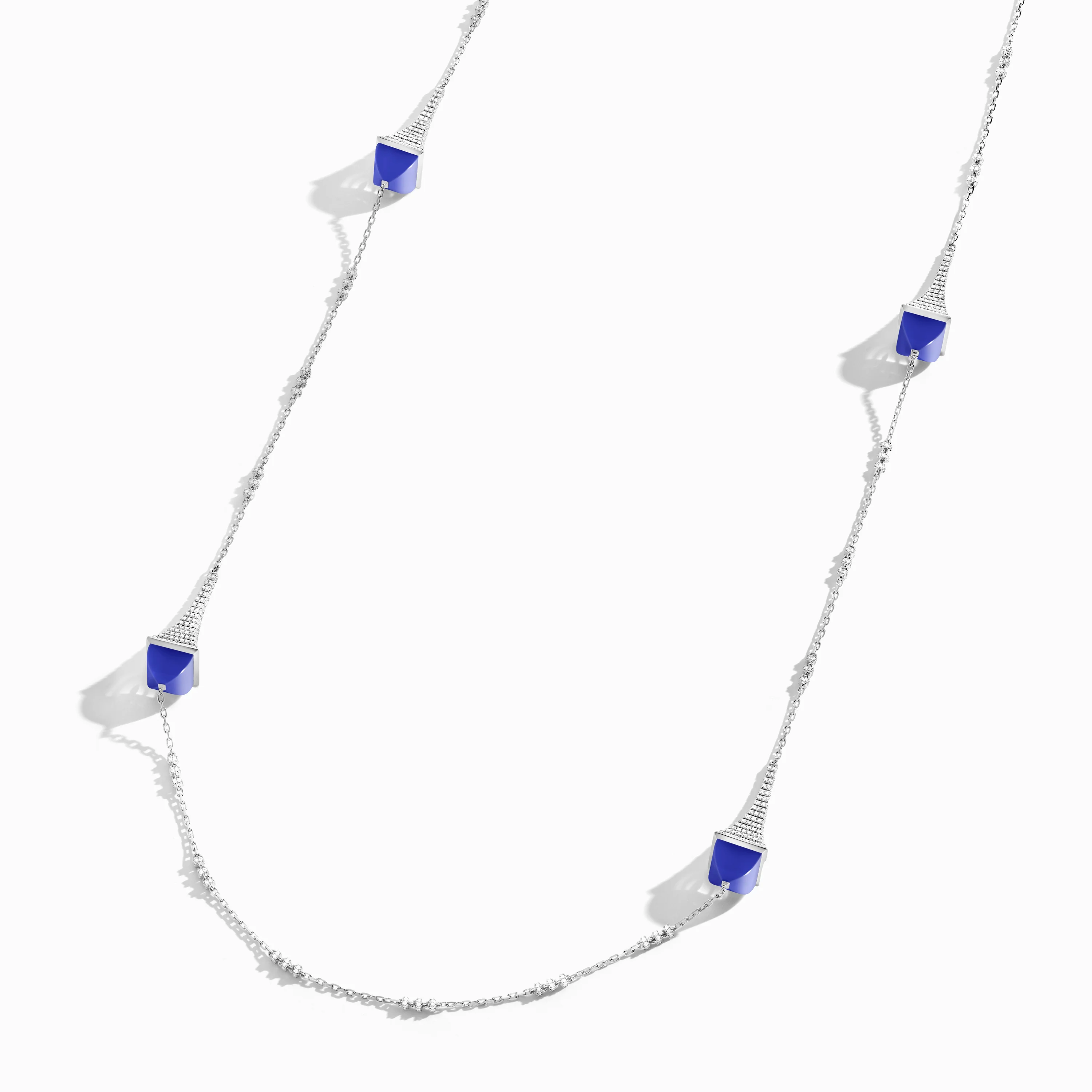 Cleo Rev Diamond Long Chain Necklace