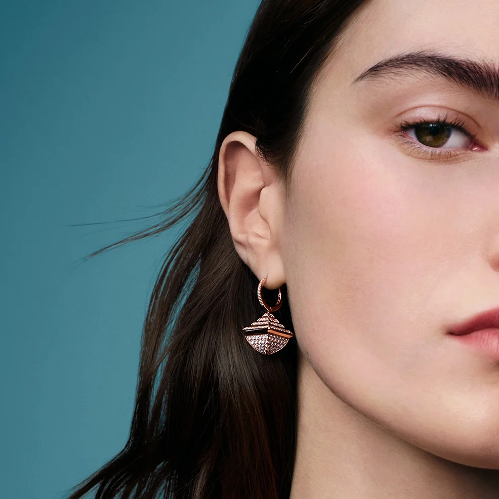 Cleo Rev Full Diamond Drop Earrings - Image 4