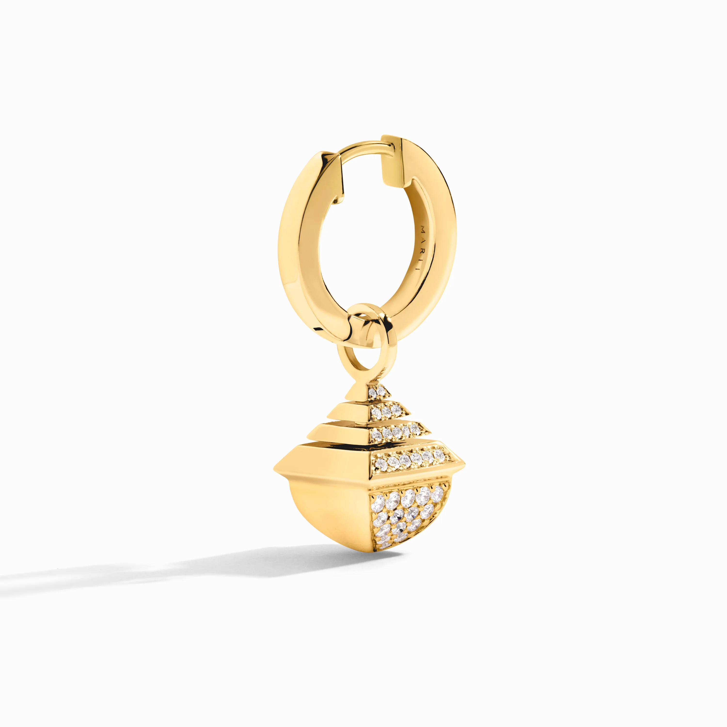 Cleo Rev Midi Full Diamond Drop Earrings - Image 3