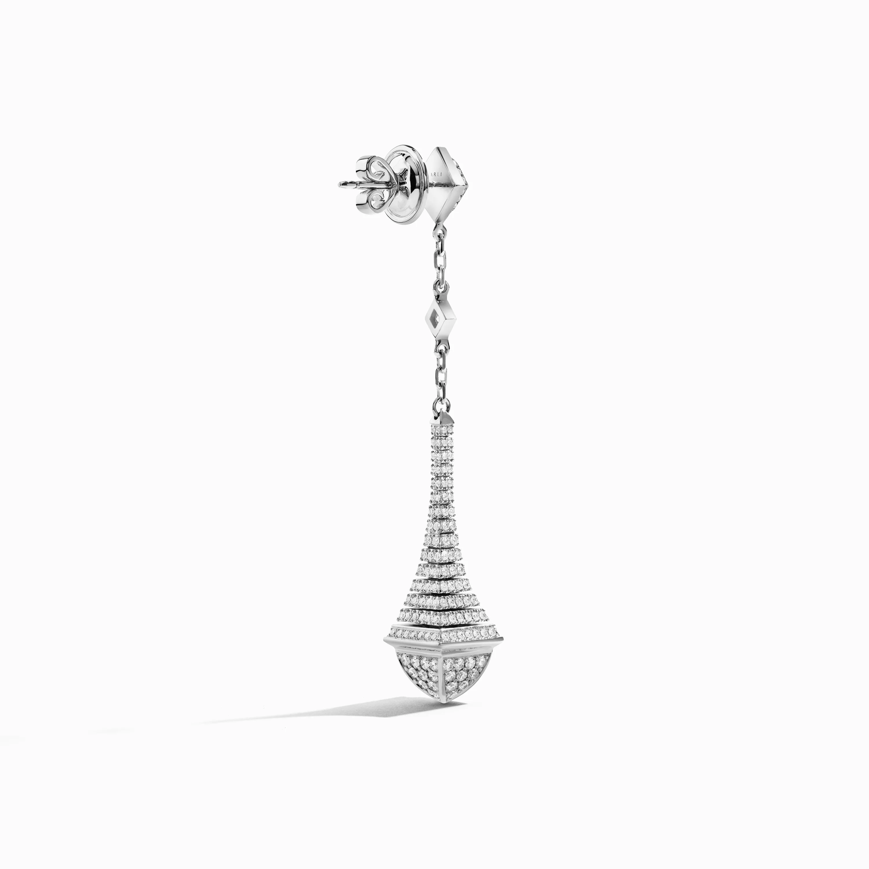 Cleo Rev Full Diamond Long Drop Earrings - Image 3