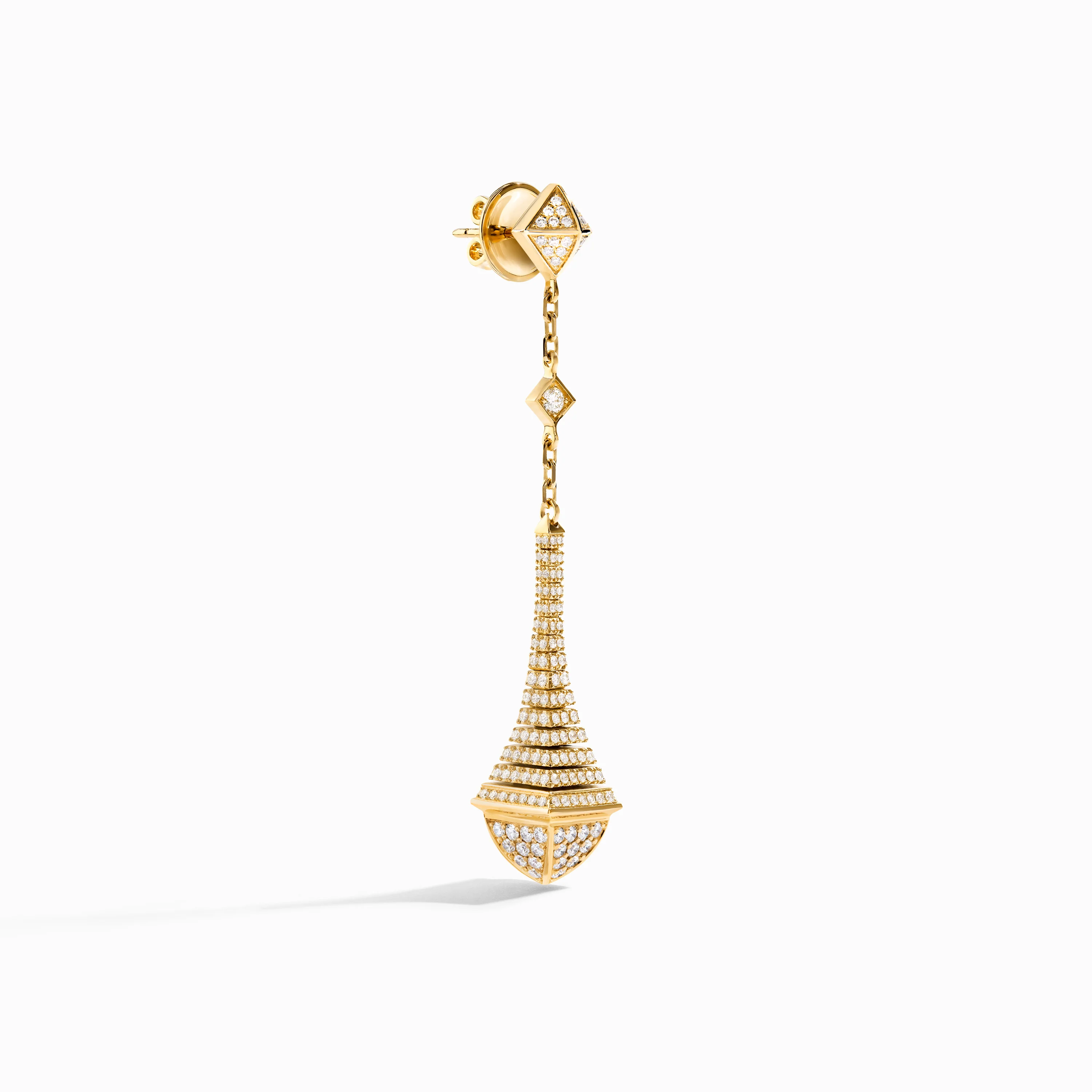 Cleo Rev Full Diamond Long Drop Earrings - Image 2