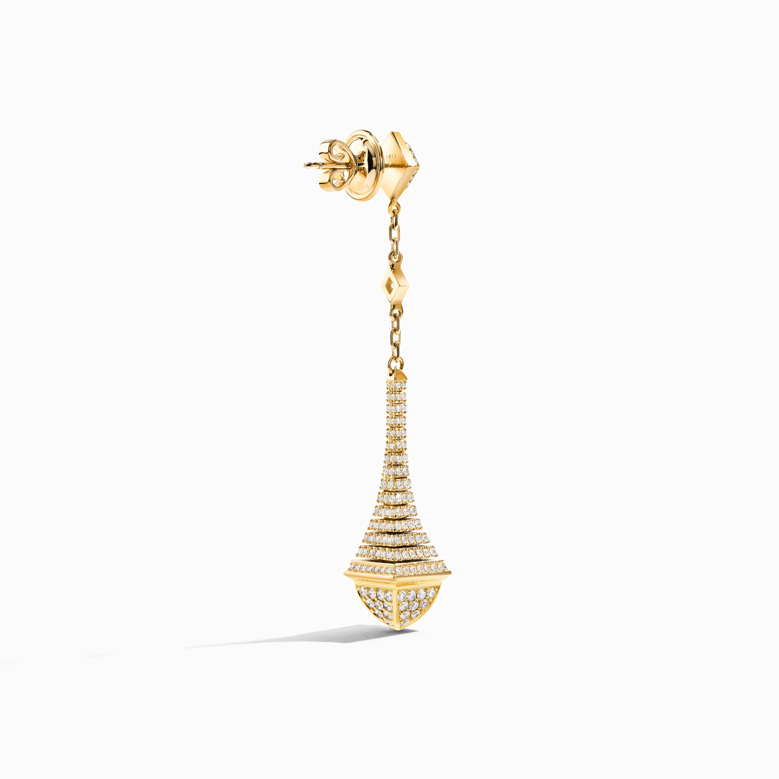 Cleo Rev Full Diamond Long Drop Earrings - Image 3