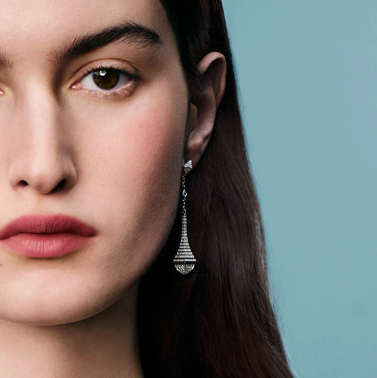 Cleo Rev Full Diamond Long Drop Earrings - Image 4