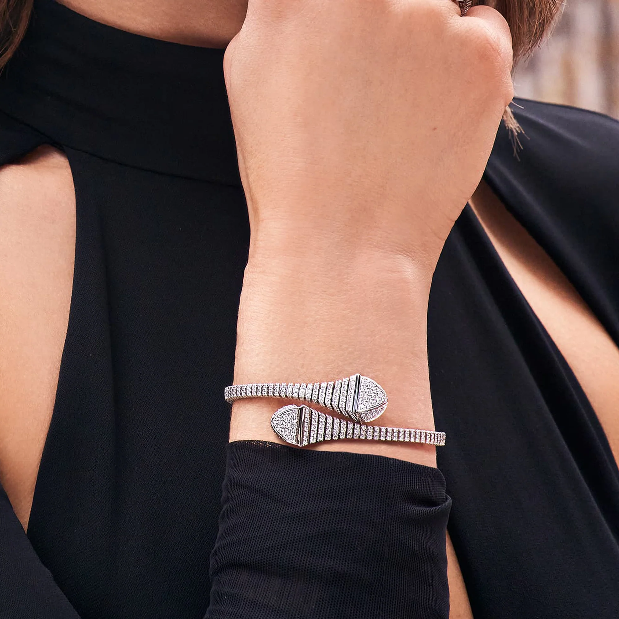 Cleo Rev Full Diamond Slip-On Bracelet - Image 4
