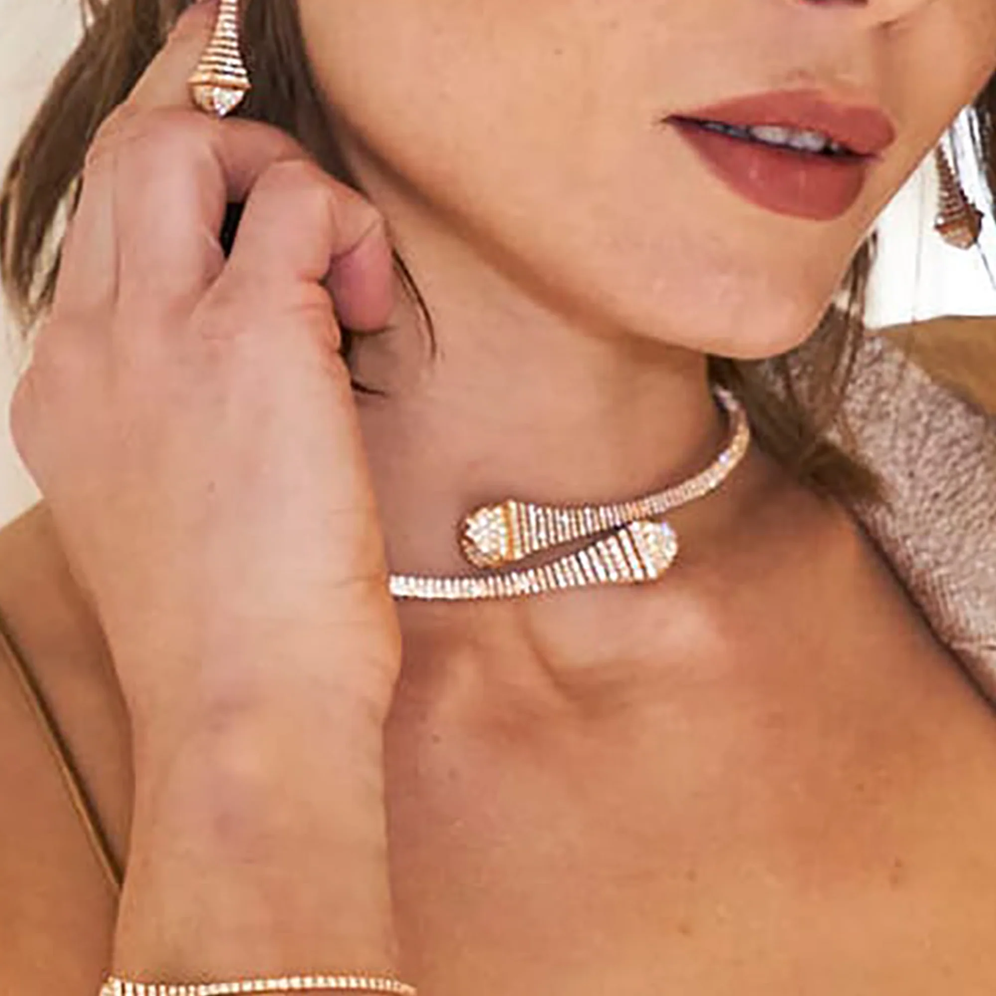 Cleo Rev Full Diamond Slip-On Necklace - Image 4