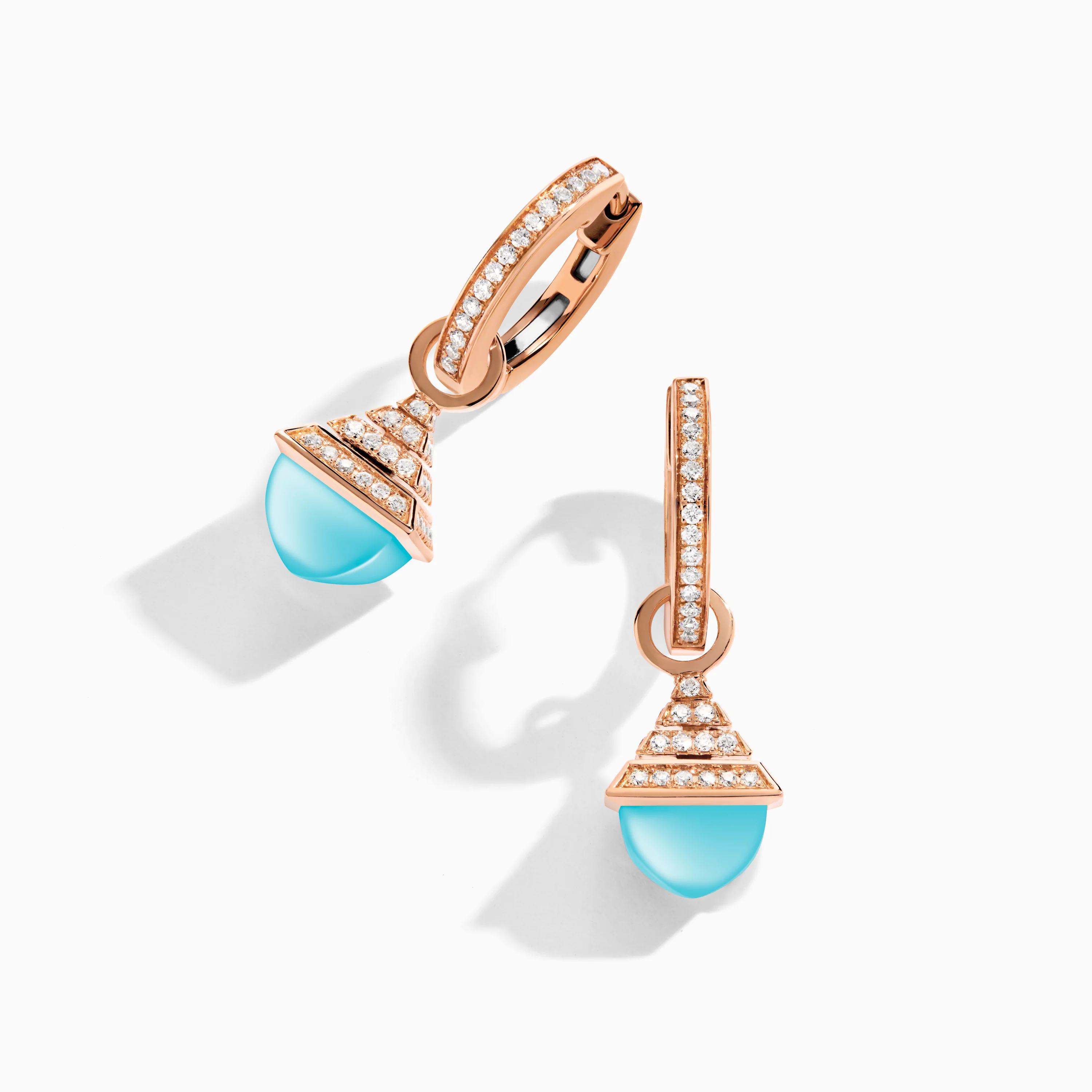 Cleo Rev Mini Diamond Drop Earrings - Image 4