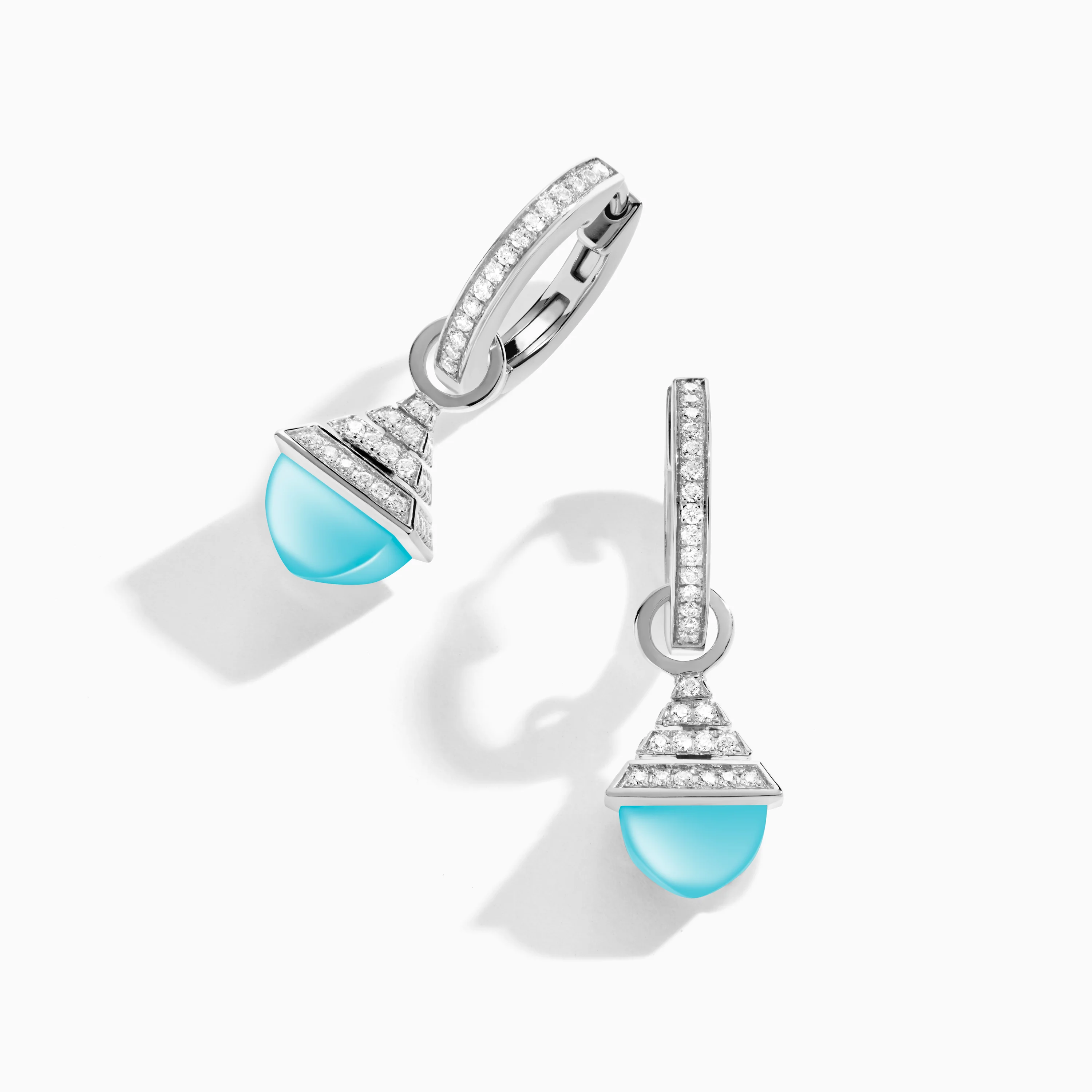 Cleo Rev Mini Diamond Drop Earrings - Image 4