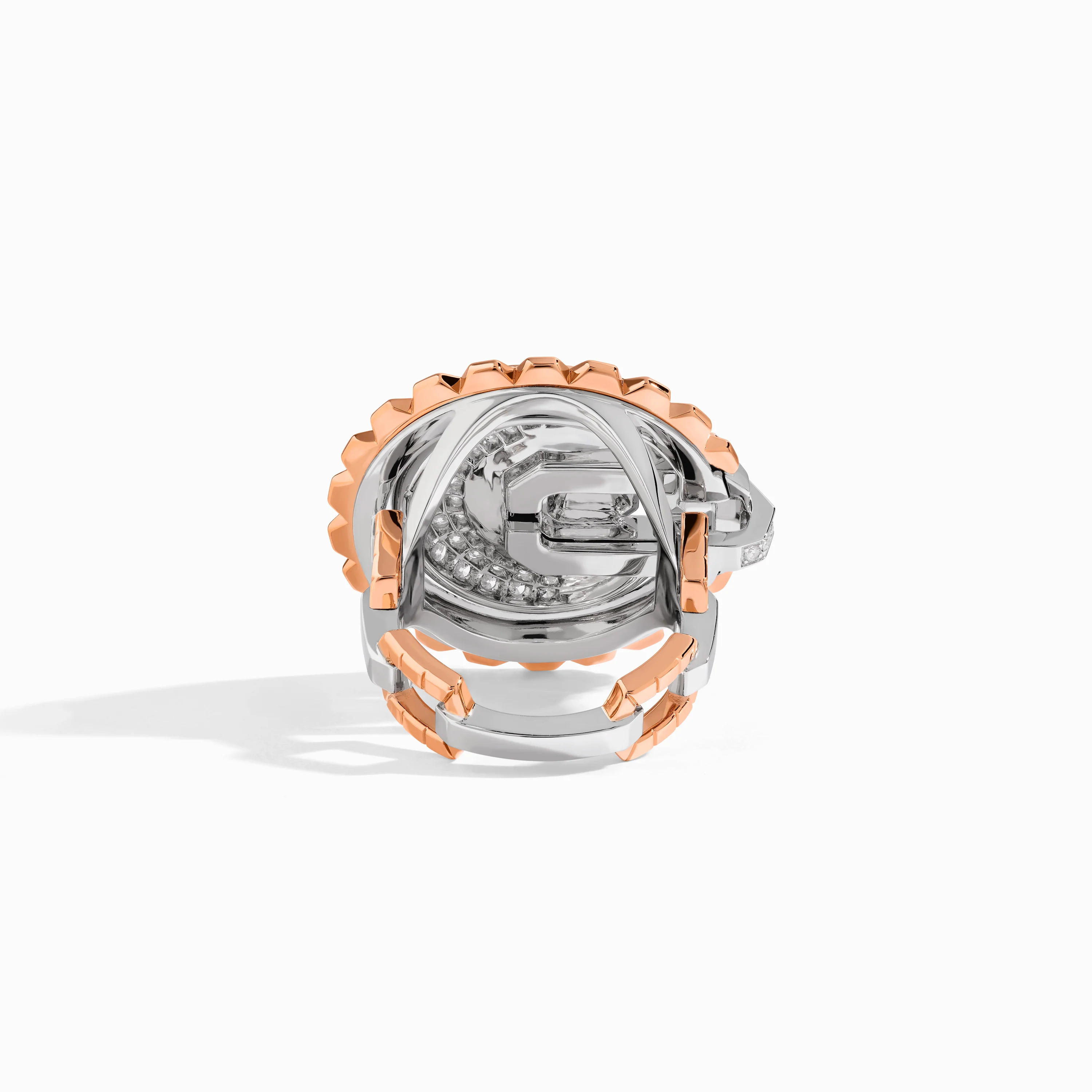 Empire Two-Tone Diamond Large Statement Ring - Image 3