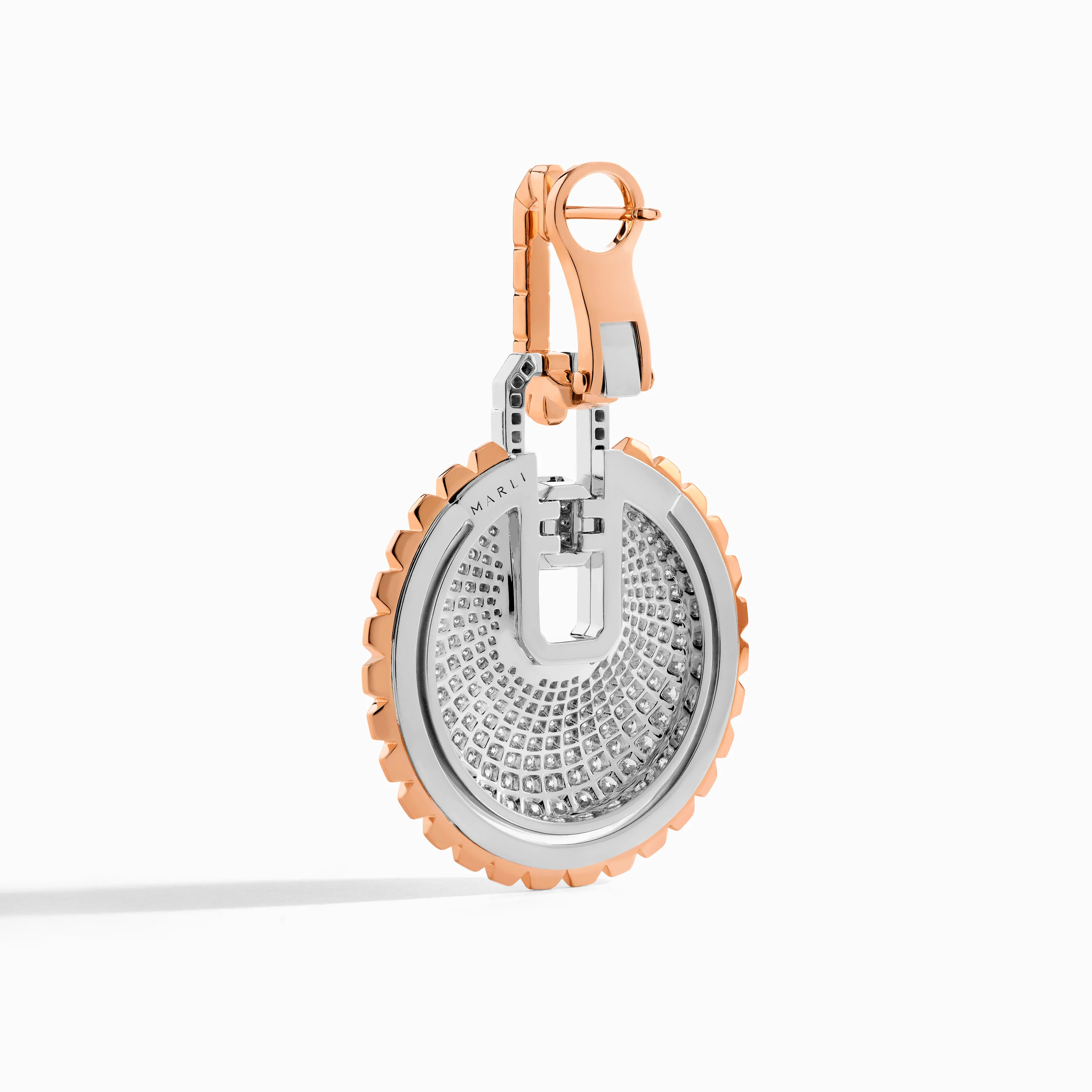 Empire Two-Tone Diamond Medium Statement Earrings - Image 3