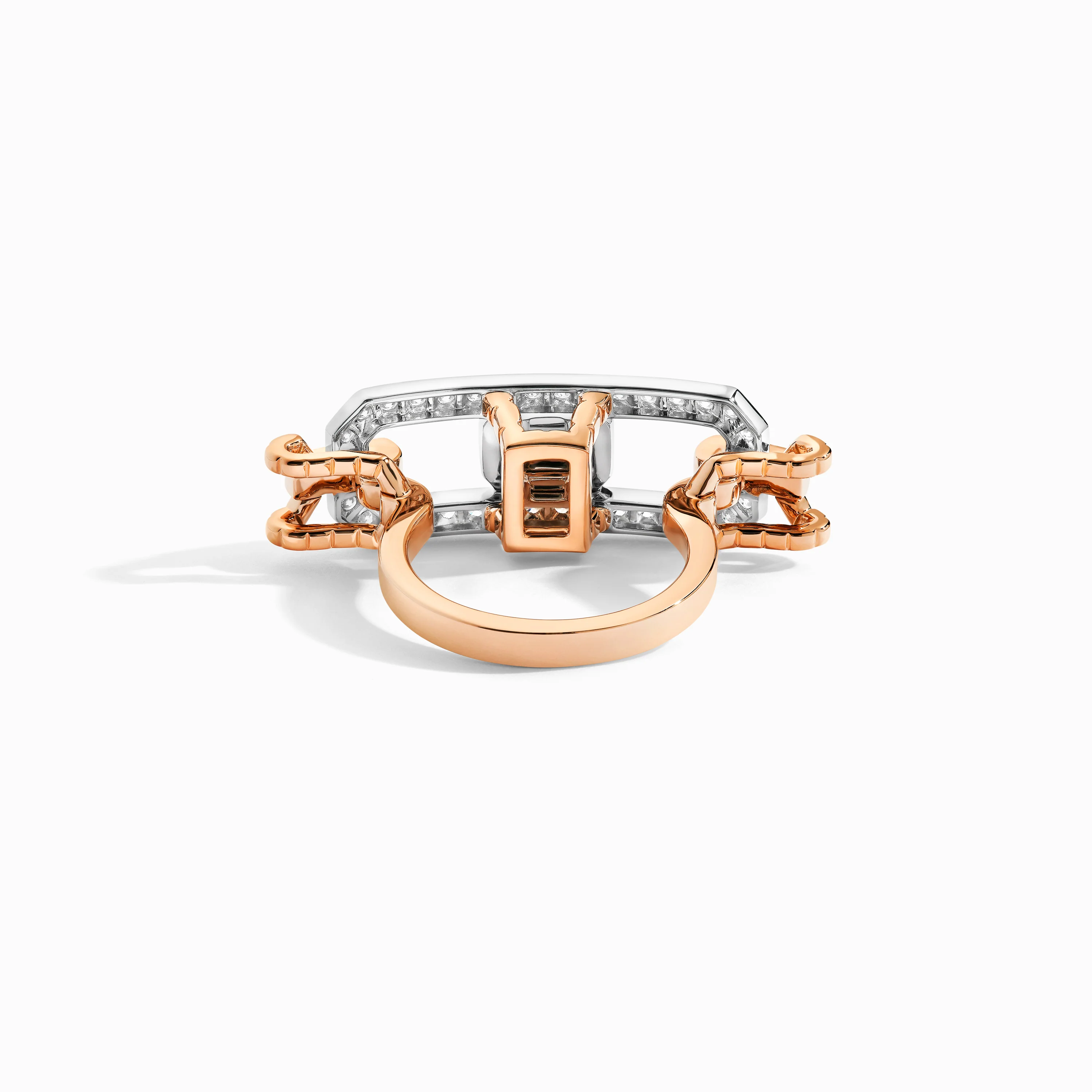 Empire Two-Tone Diamond Statement Open Link Ring - Image 3