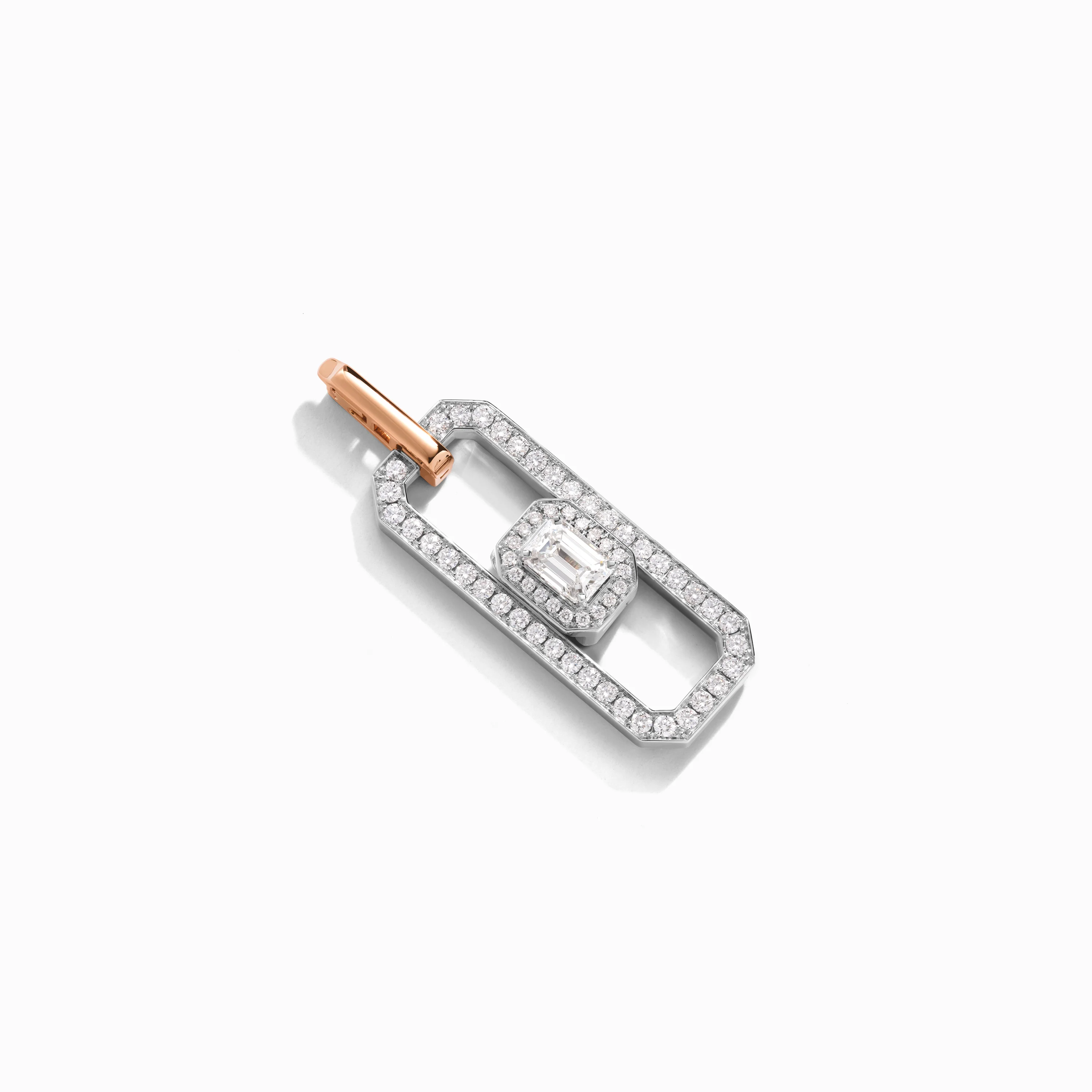 Empire Two-Tone Diamond Statement Pendant Necklace - Image 5