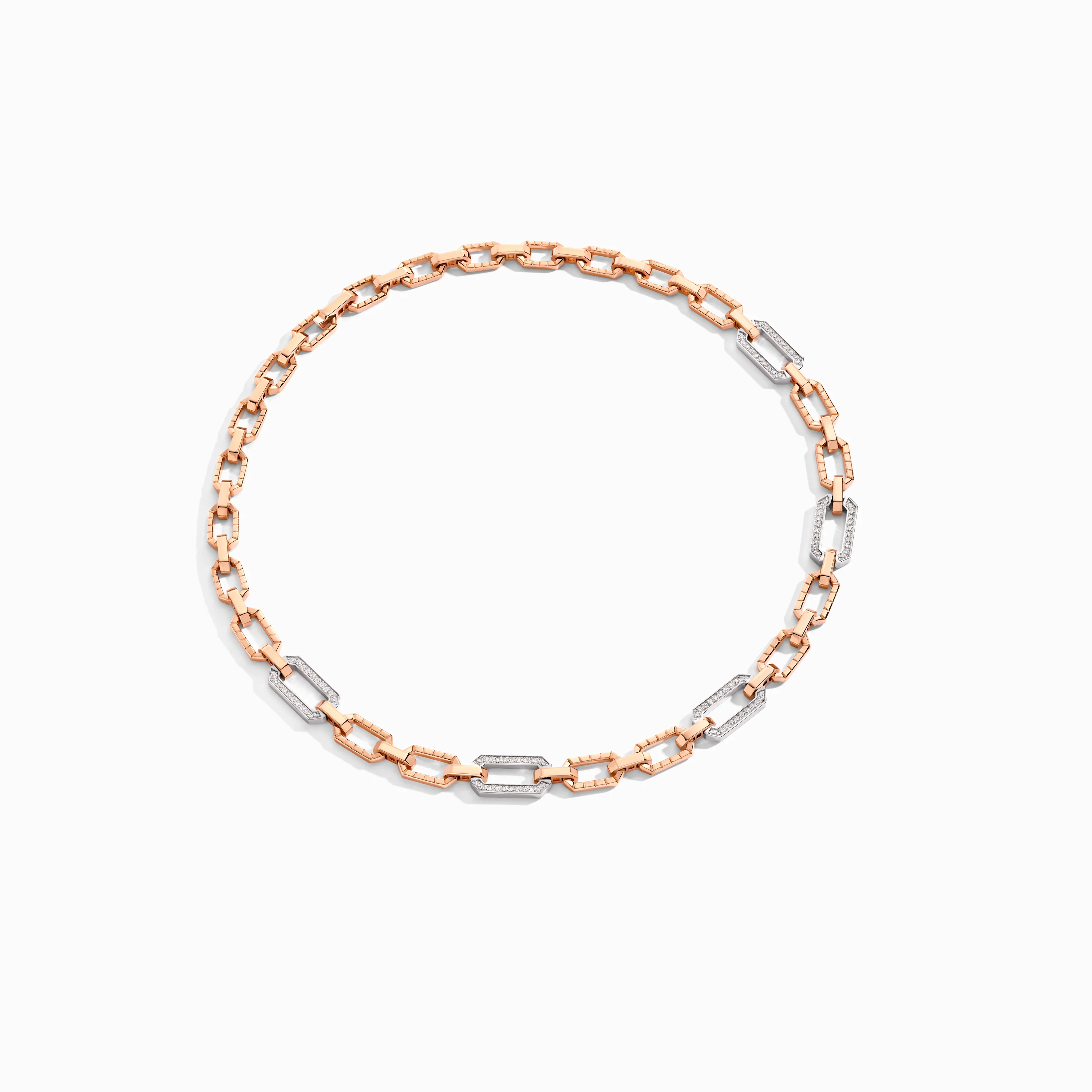 Empire Two-Tone Multi-Layer Diamond Statement Necklace - Image 4