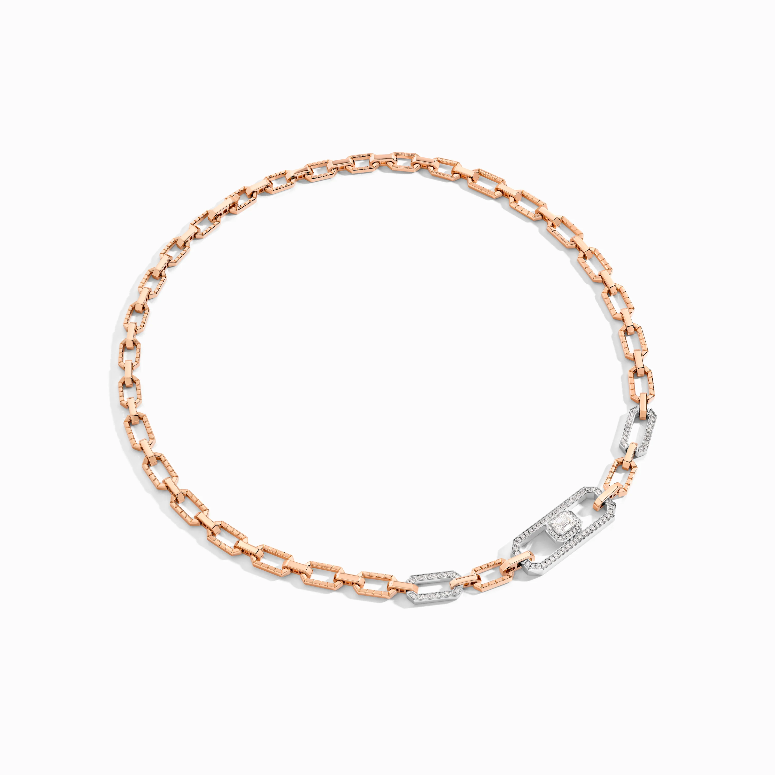 Empire Two-Tone Multi-Layer Diamond Statement Necklace - Image 5