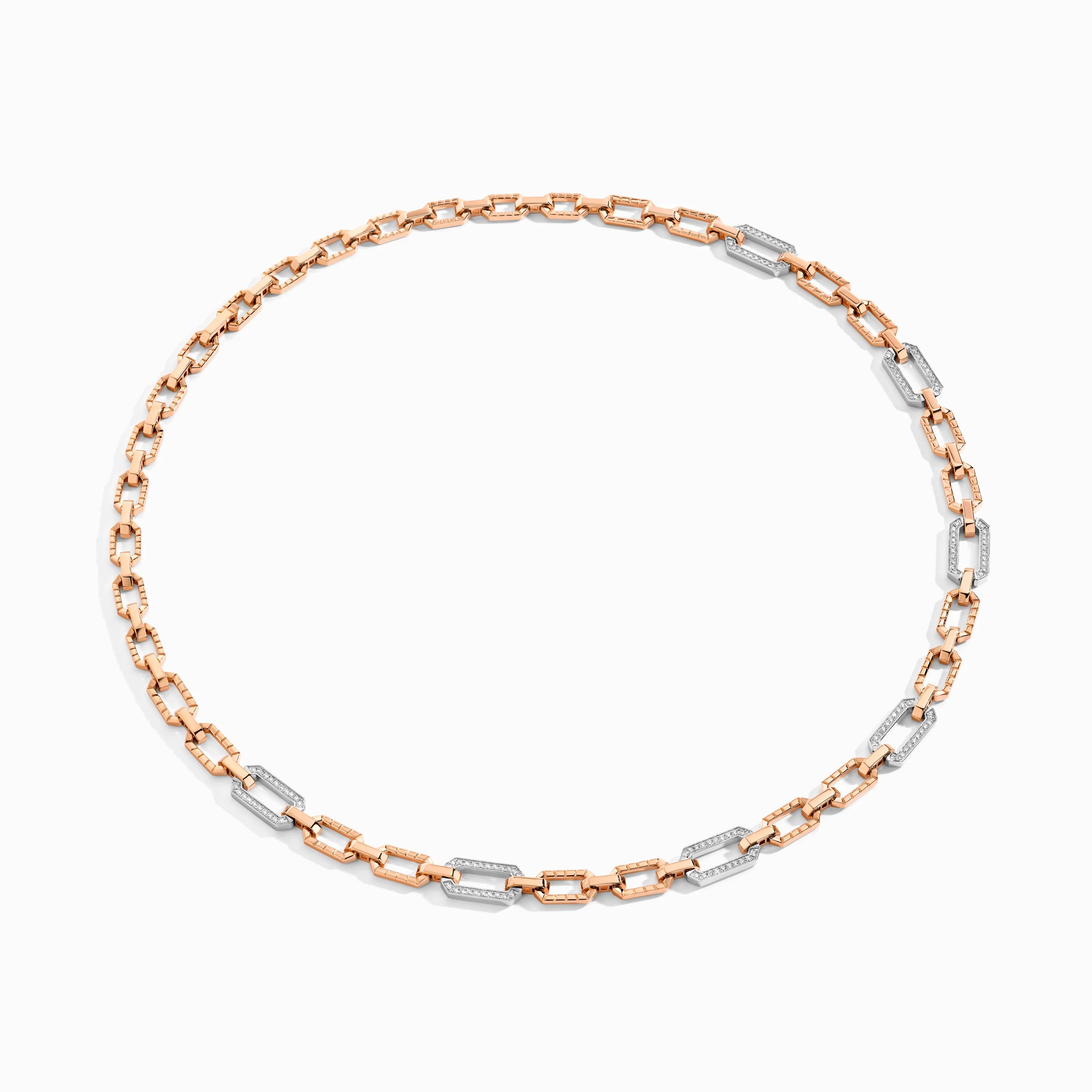 Empire Two-Tone Multi-Layer Diamond Statement Necklace - Image 6