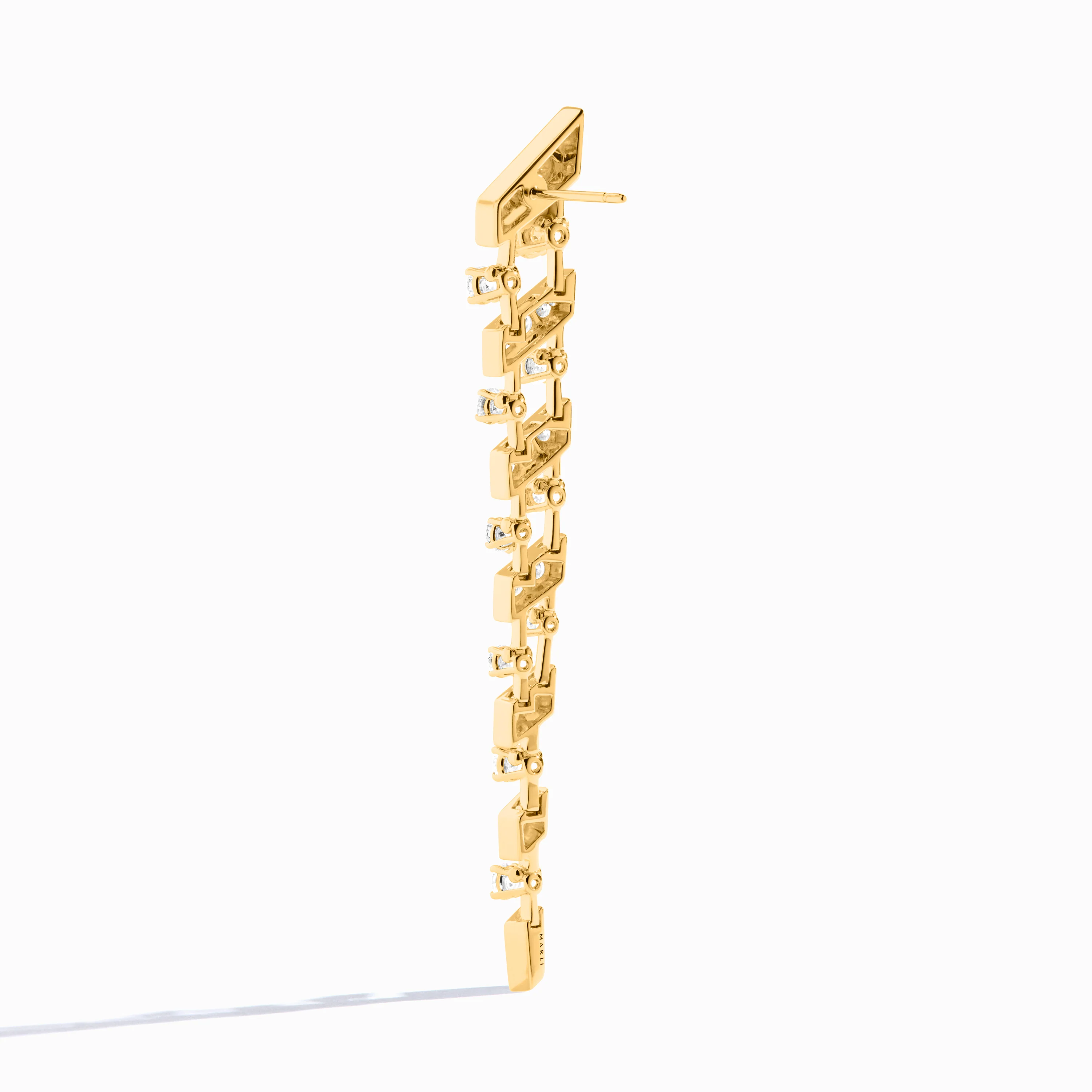 Fifth Avenue Long Drop Diamond Earrings - Image 3