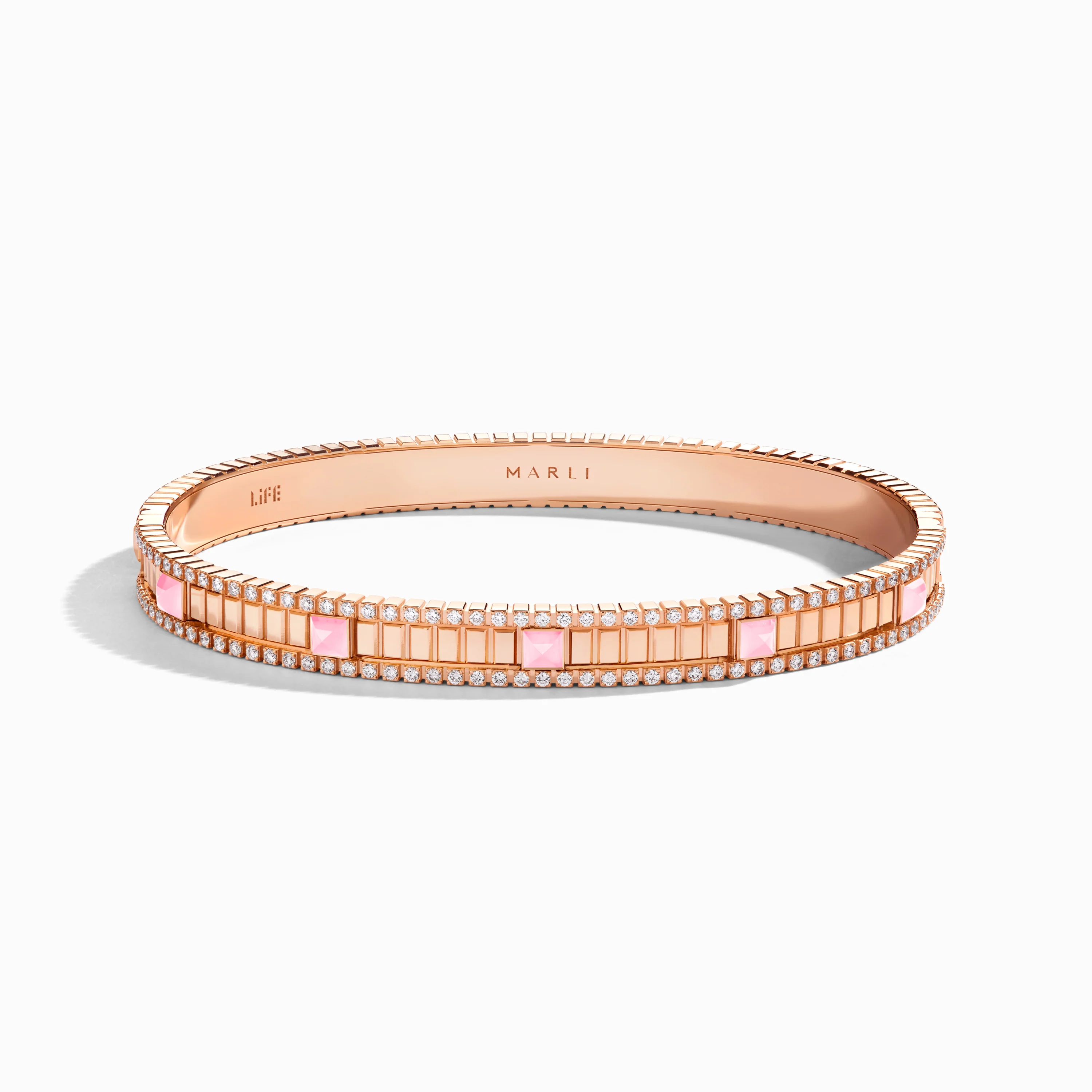 LIFE Diamond Hinged Bangle - Image 10