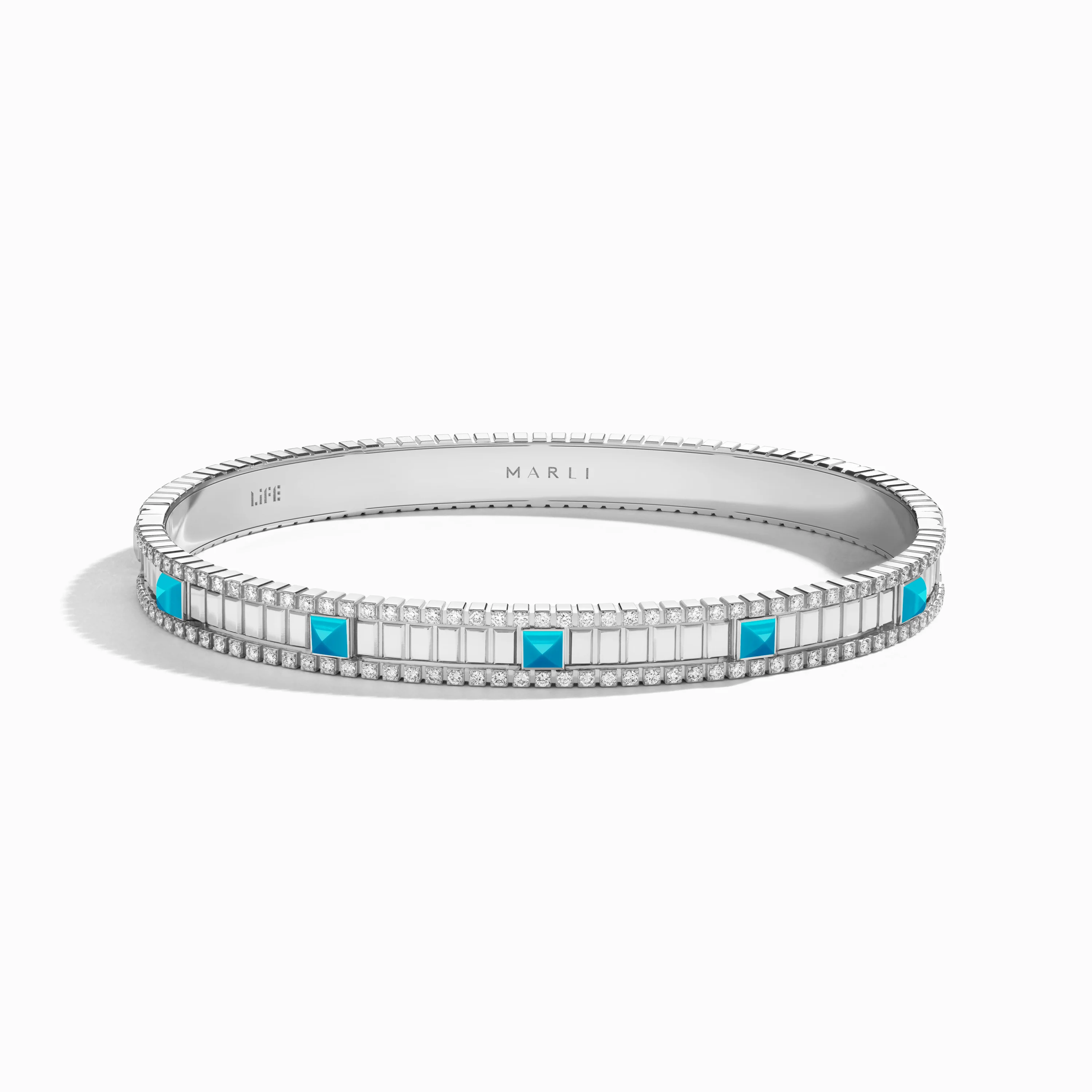 LIFE Diamond Hinged Bangle - Image 6