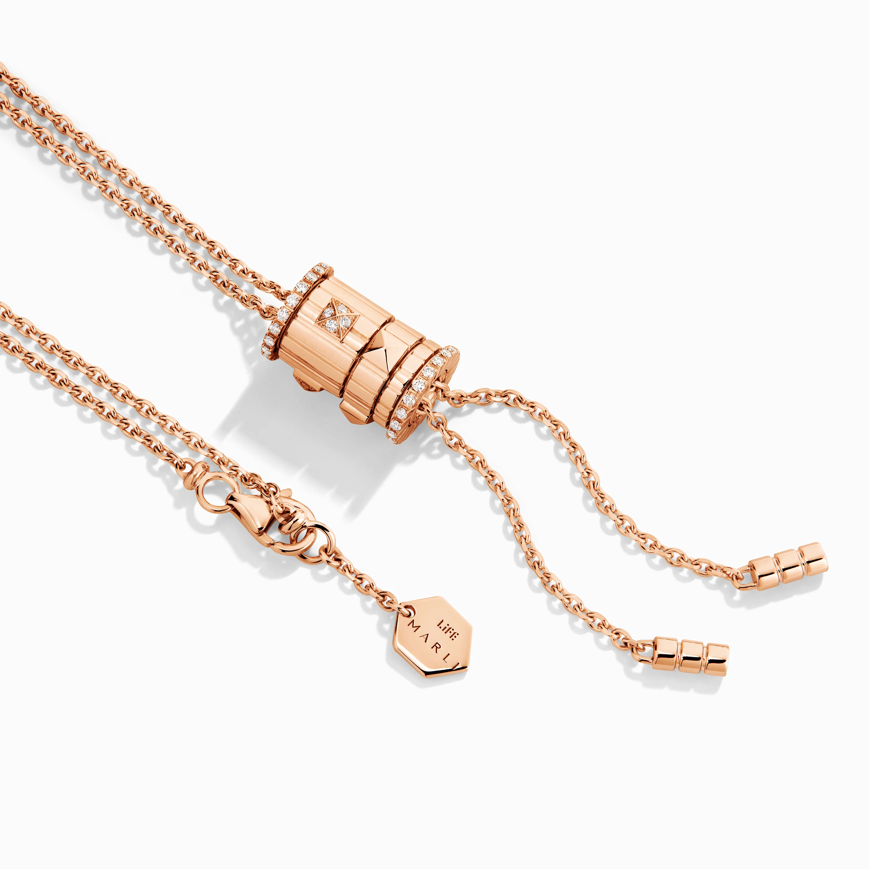 LIFE Full Diamond Spinning Cravat Necklace - Image 4