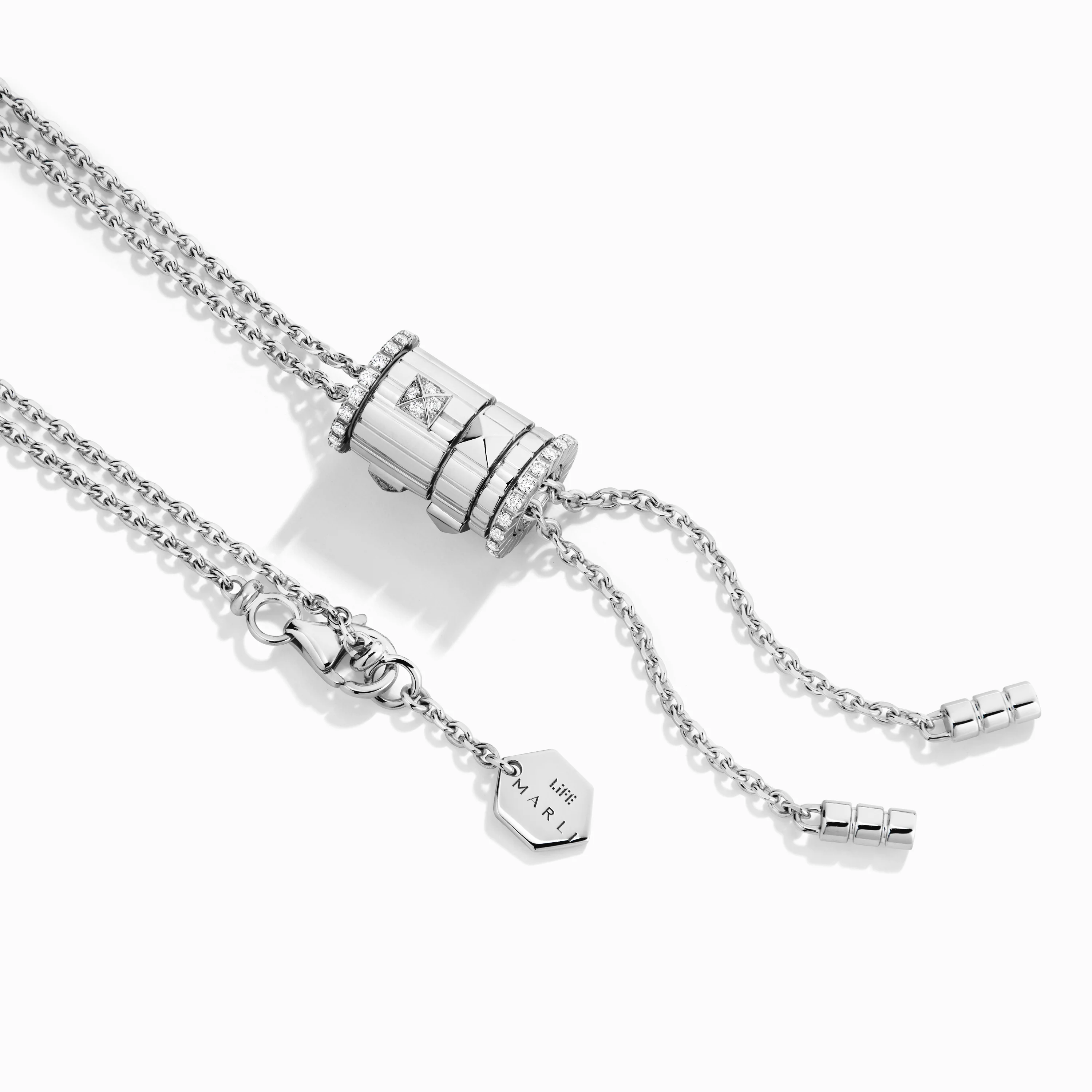 LIFE Full Diamond Spinning Cravat Necklace - Image 4