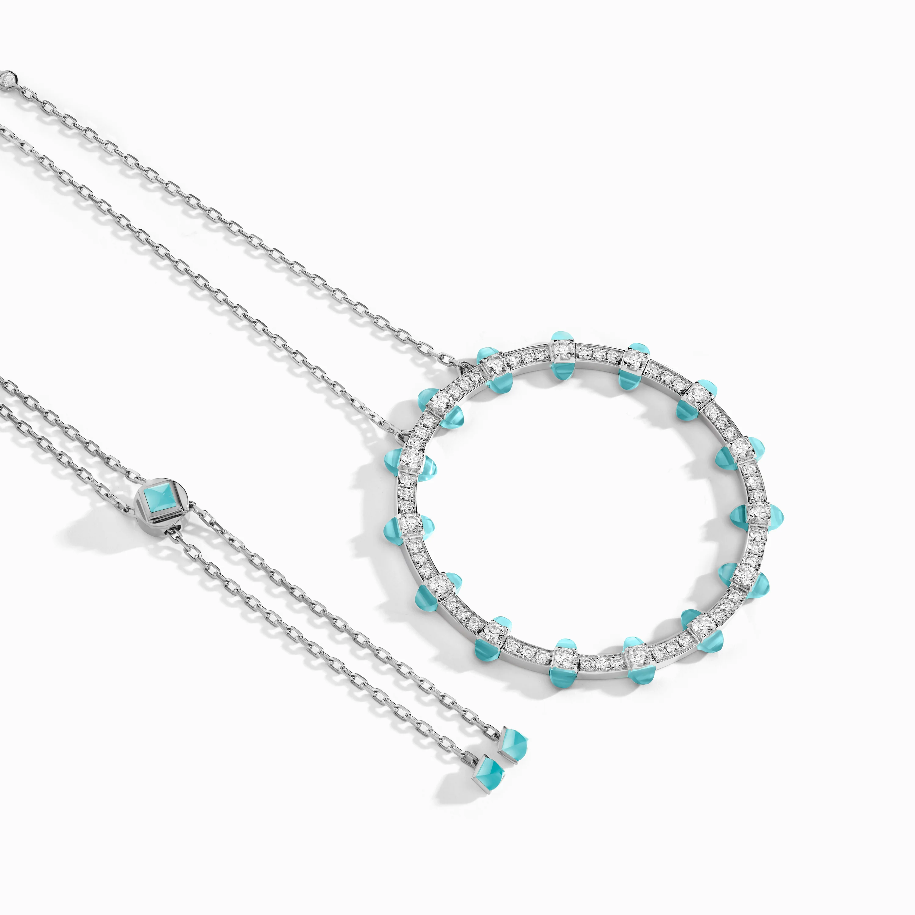 Tip-Top Diamond Halo Necklace - Image 4
