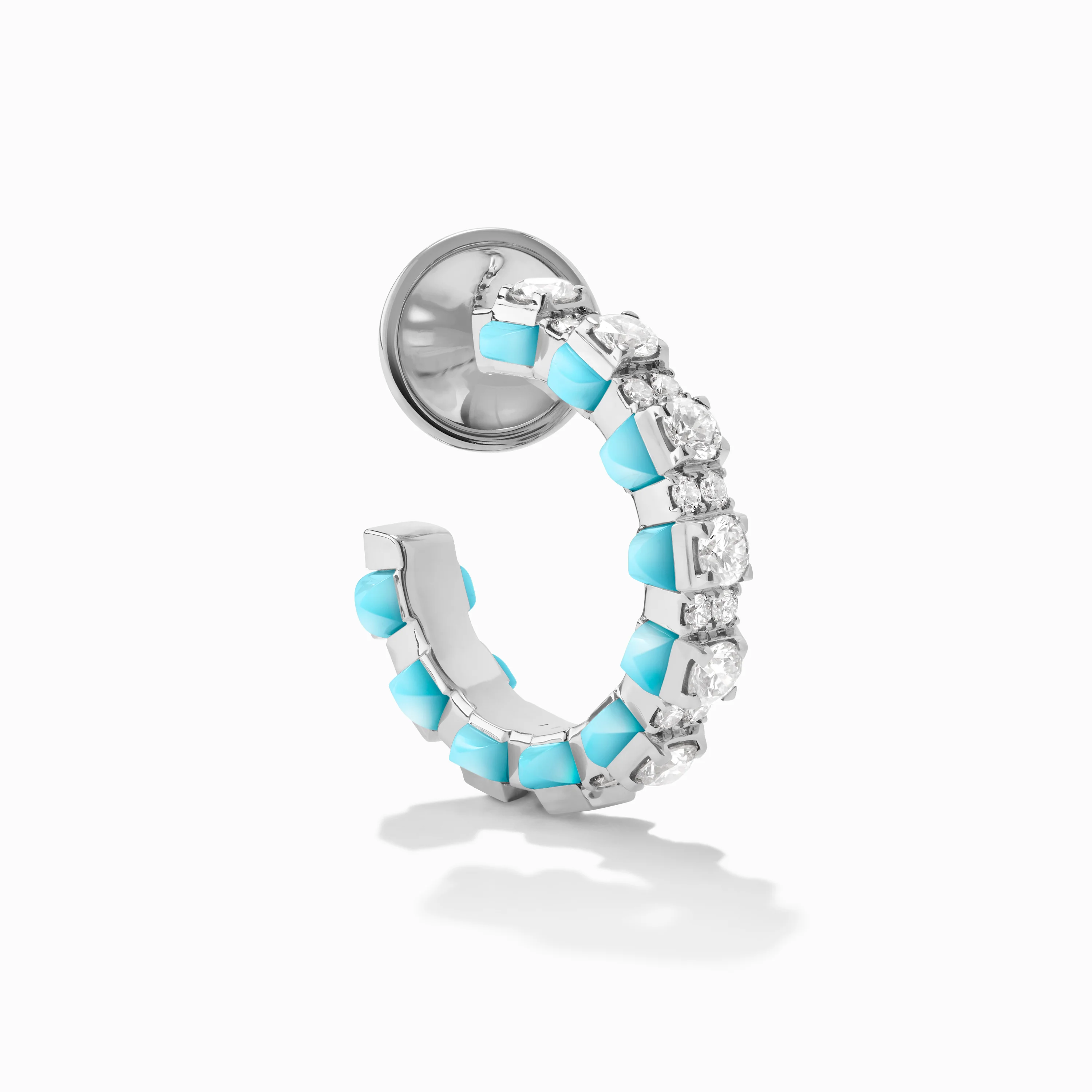 Tip-Top Diamond Small Hoop Earrings - Image 5