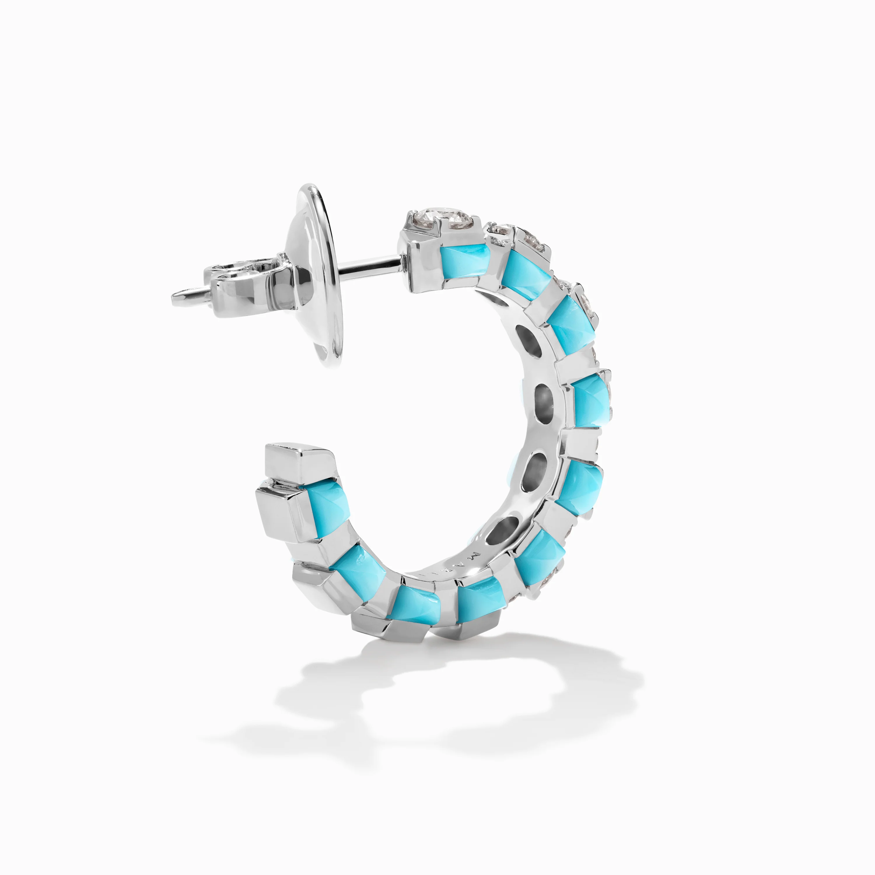 Tip-Top Diamond Small Hoop Earrings - Image 6
