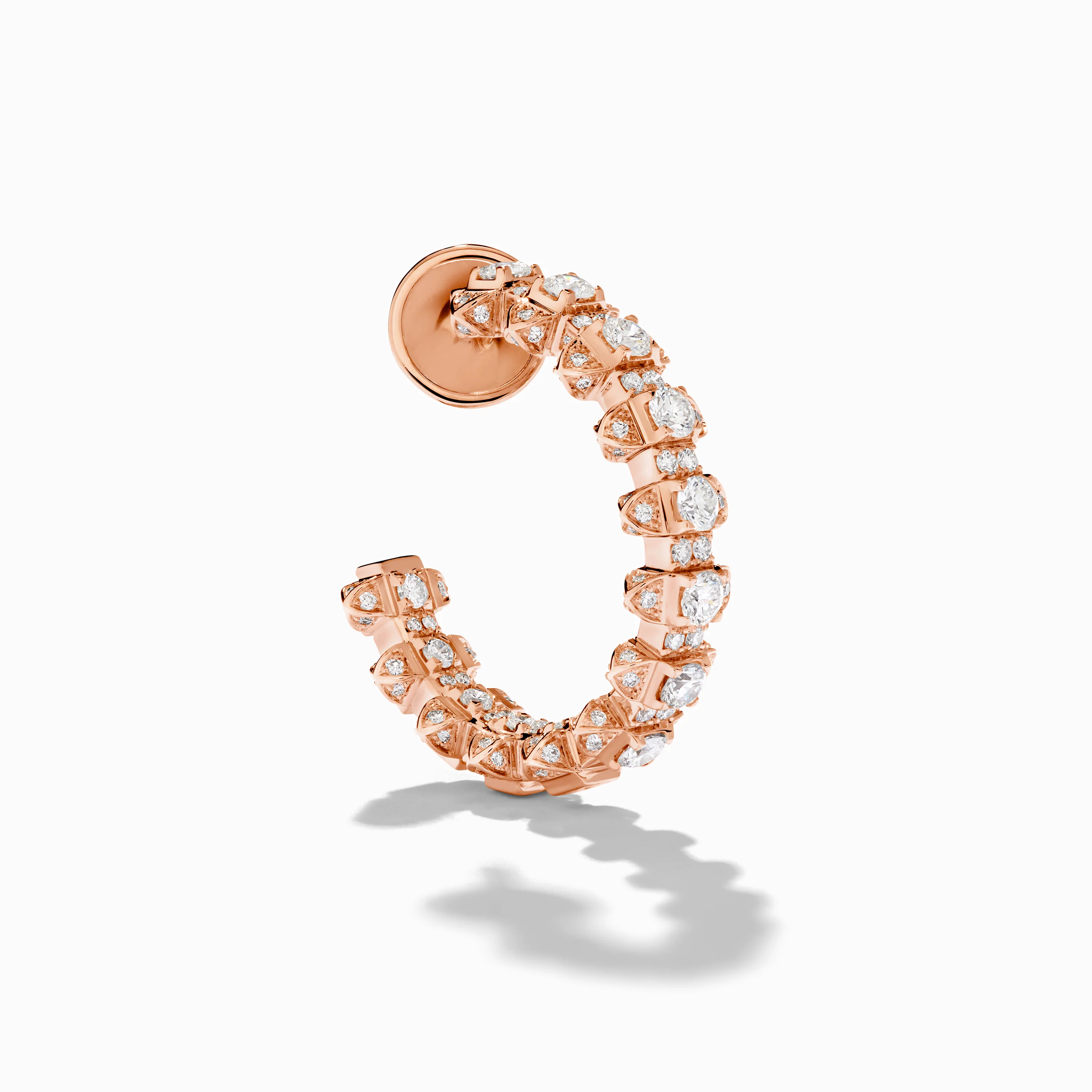 Tip-Top Full Diamond Hoop Earrings - Image 2