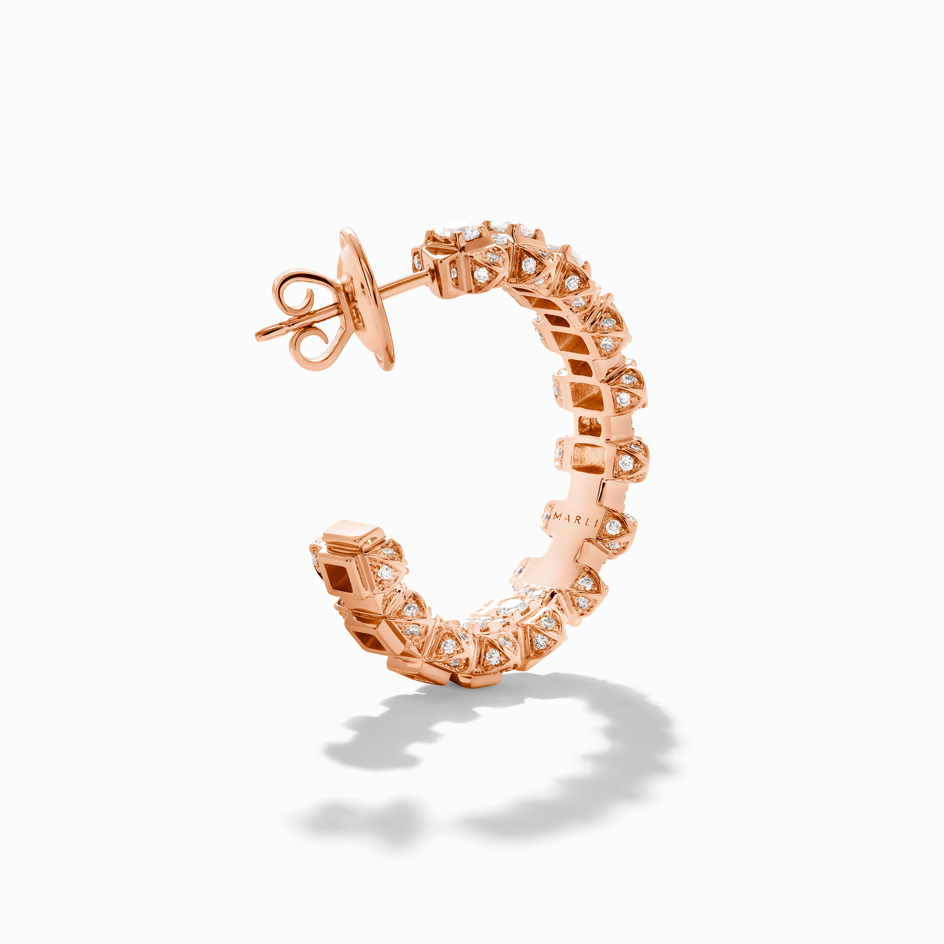Tip-Top Full Diamond Hoop Earrings - Image 3