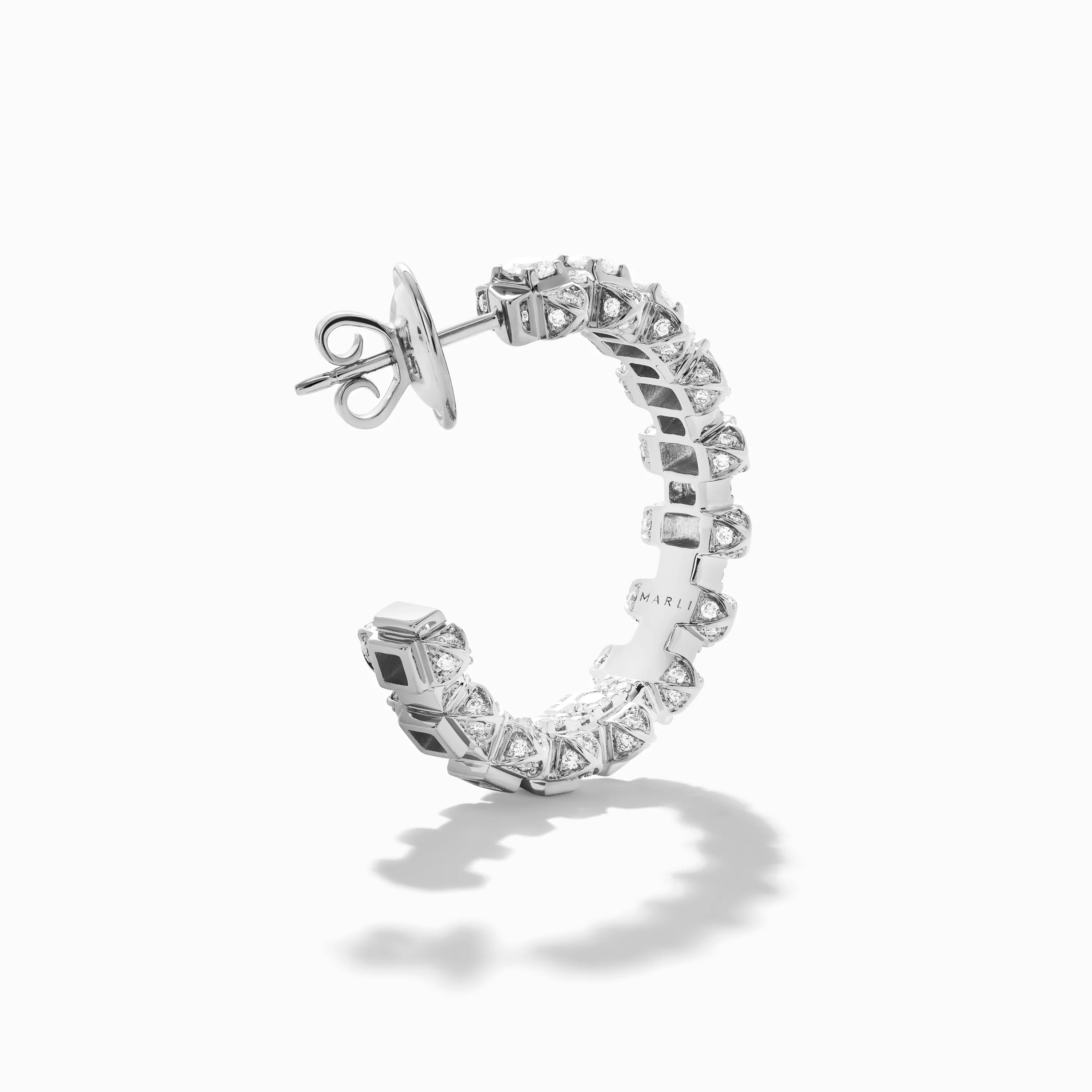 Tip-Top Full Diamond Hoop Earrings - Image 3