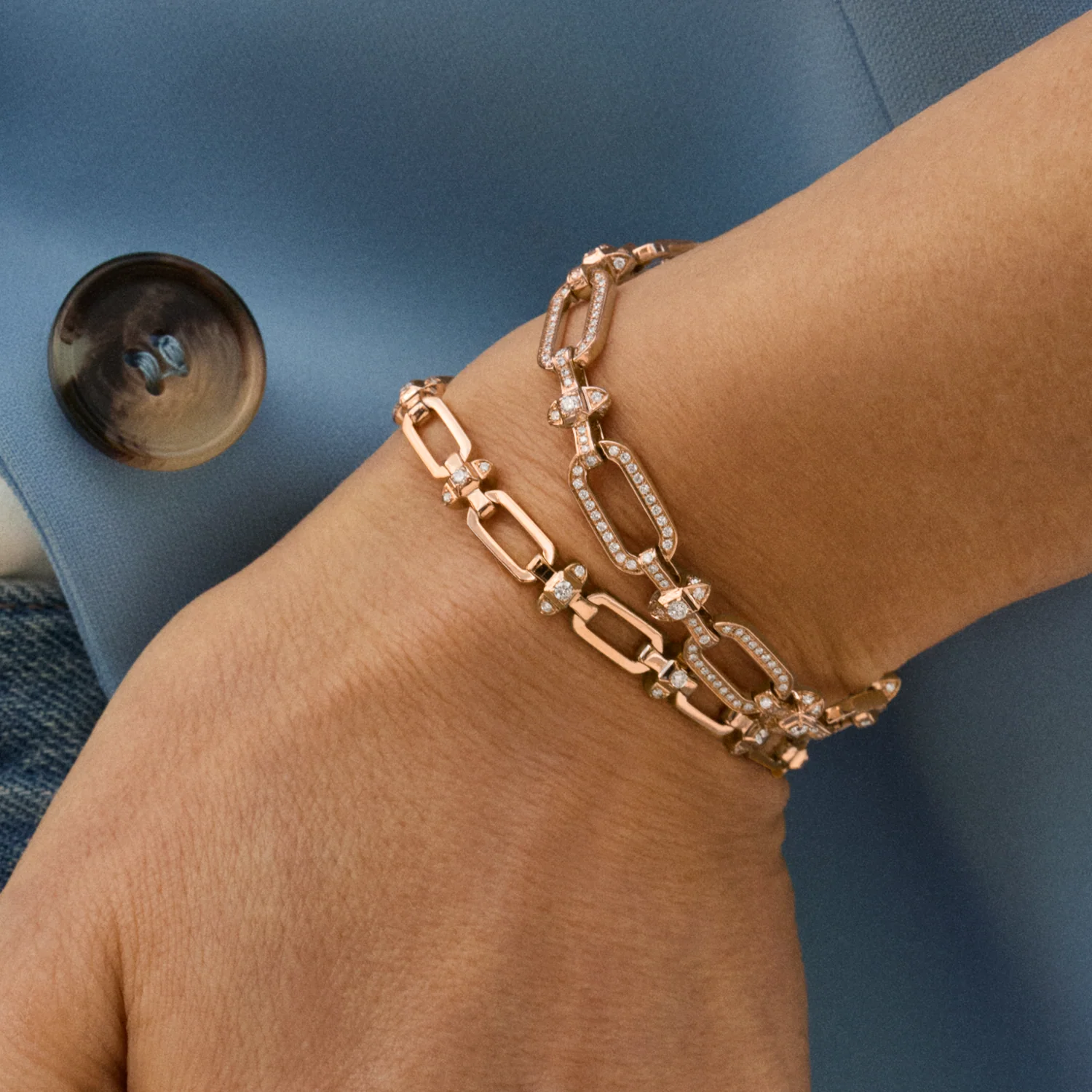 Tip-Top Link Full Diamond Bracelet - Image 3