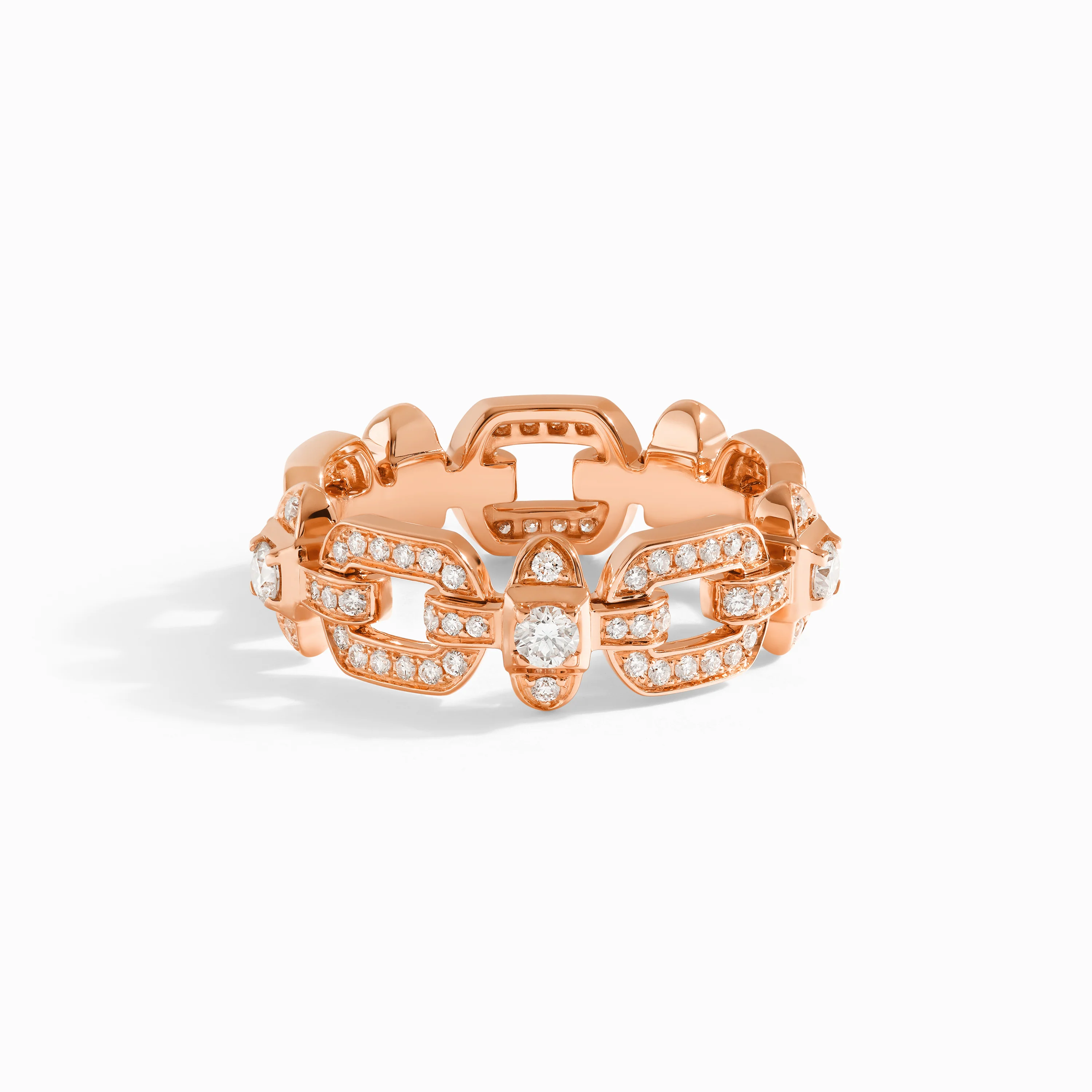 Tip-Top Link Full Diamond Ring - Image 3