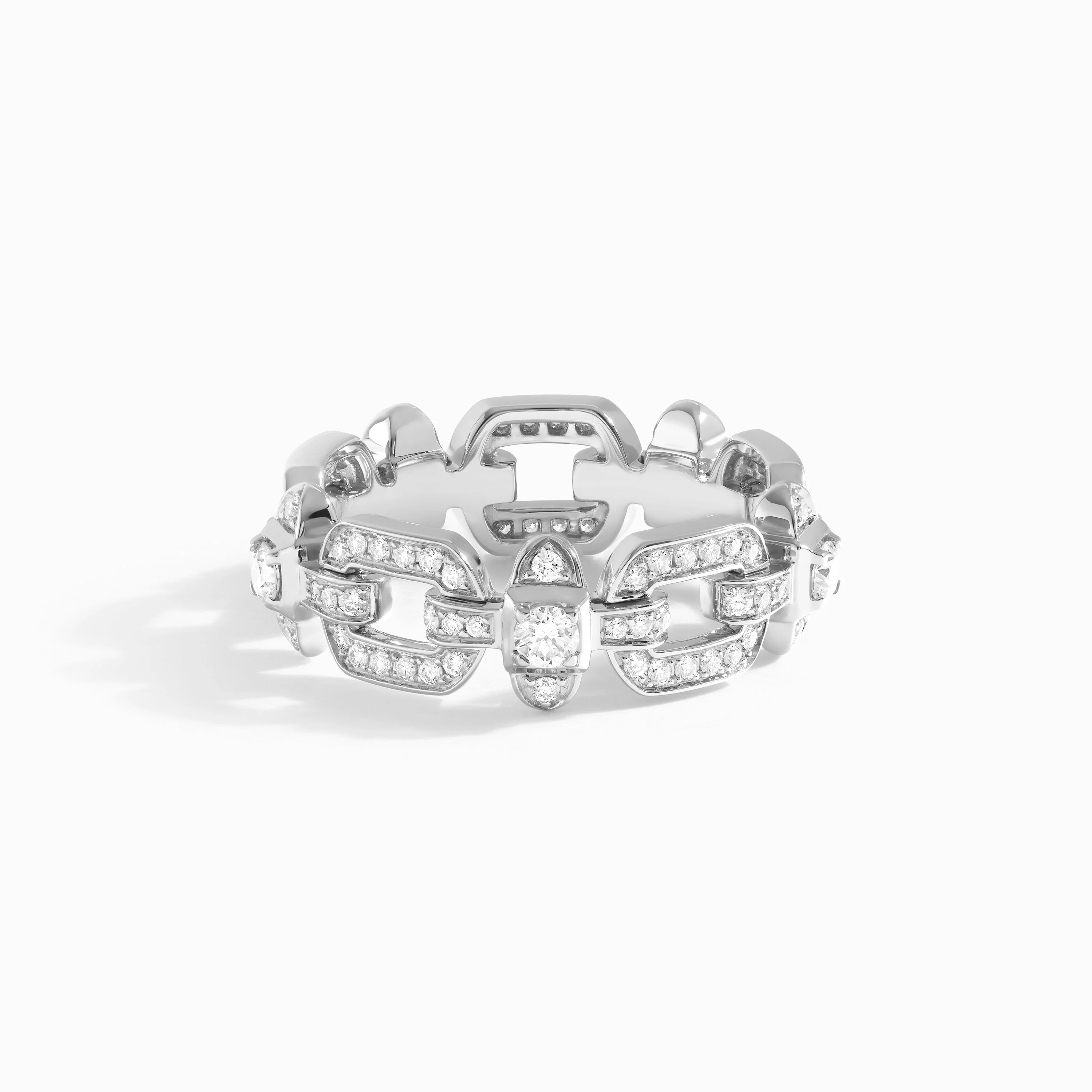 Tip-Top Link Full Diamond Ring - Image 3