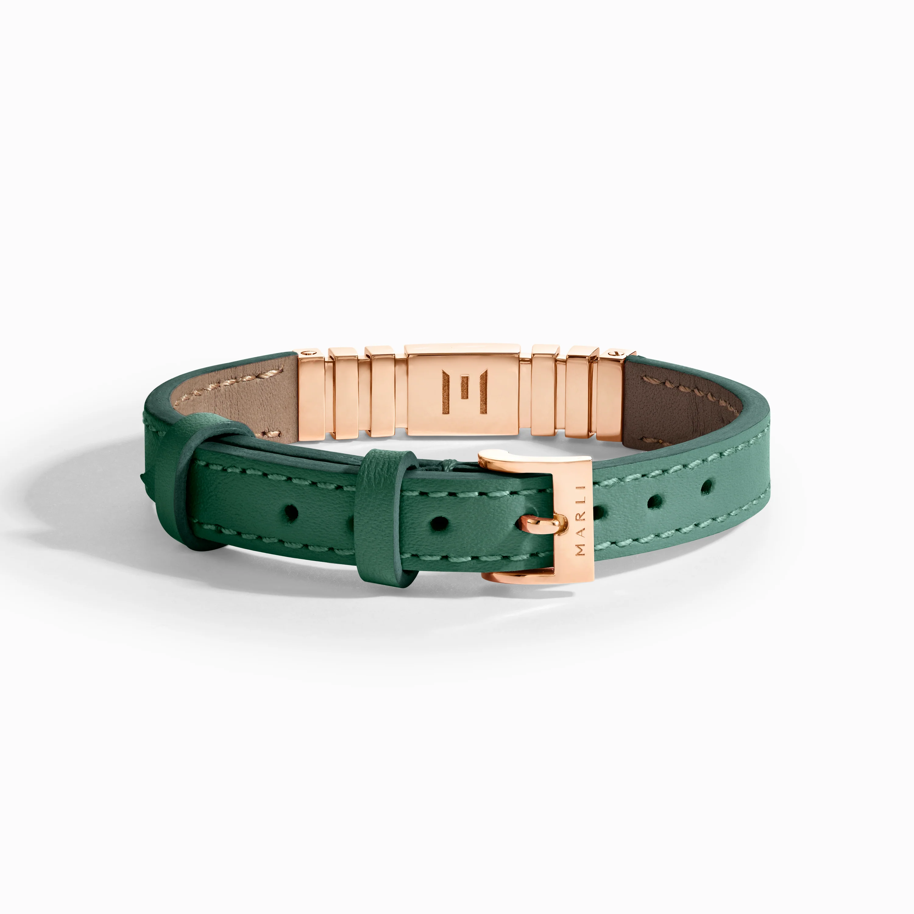 UNII Gold and Pavé Diamond Leather Strap Bracelet - Image 13