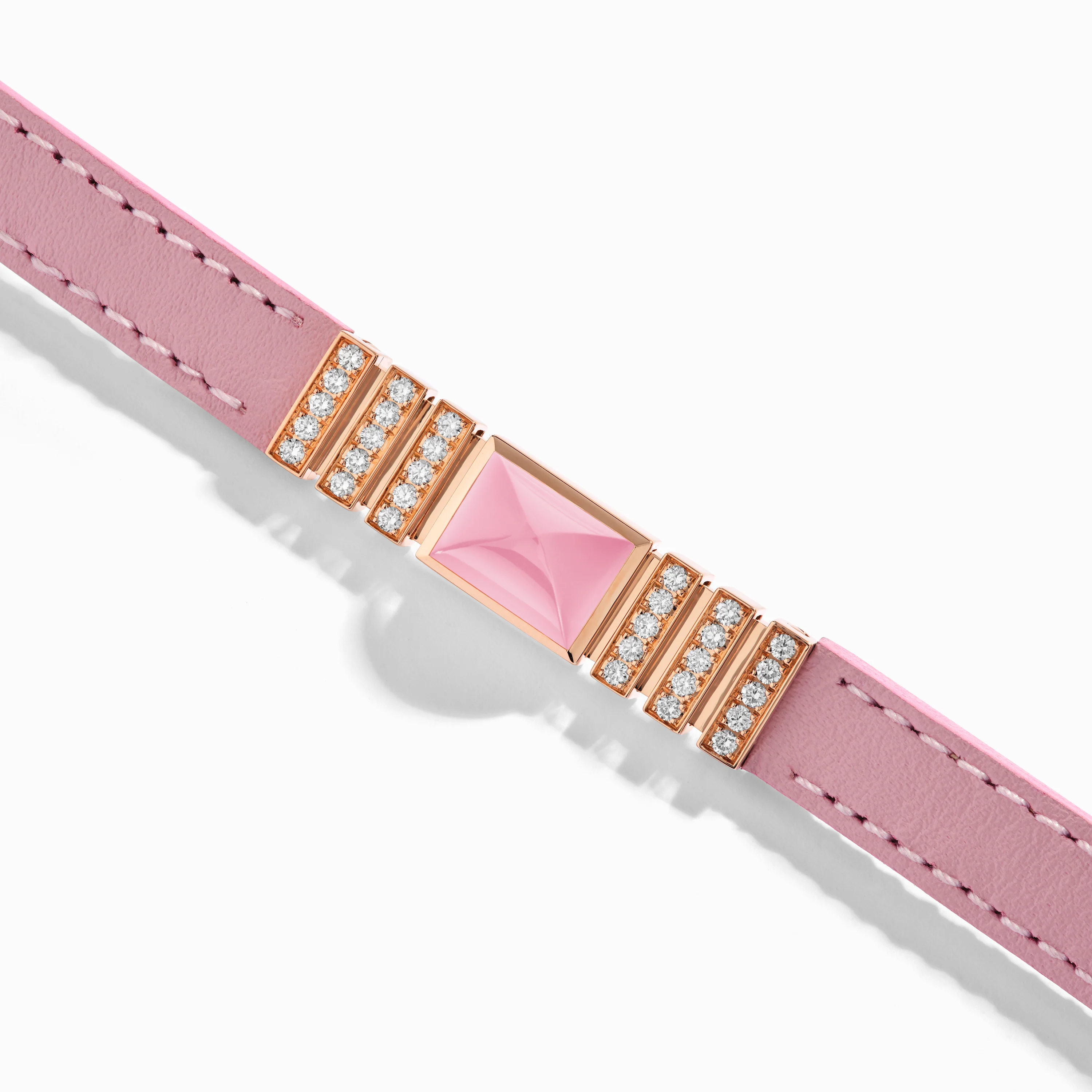 UNII Gold and Pavé Diamond Leather Strap Bracelet - Image 20