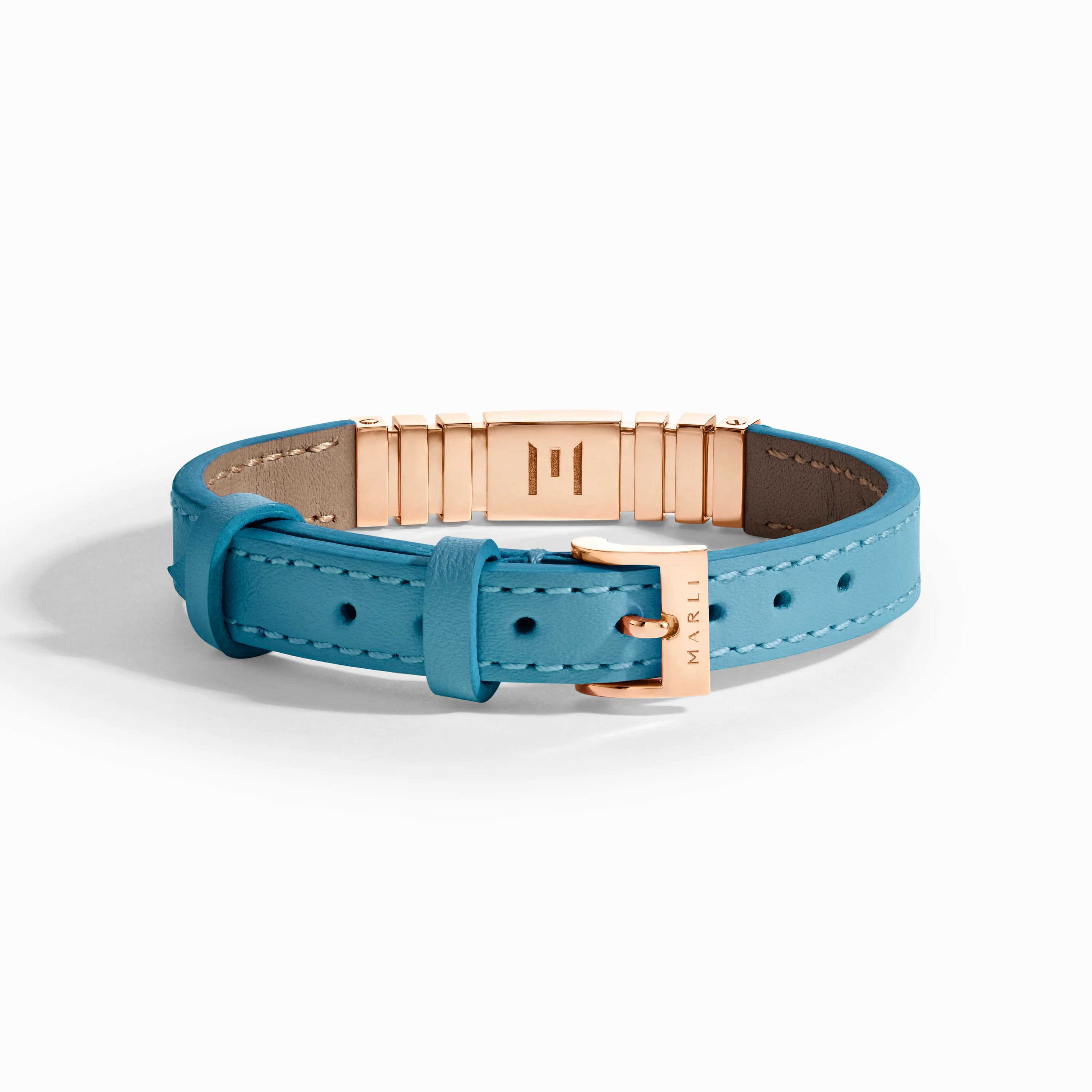 UNII Gold and Pavé Diamond Leather Strap Bracelet - Image 9