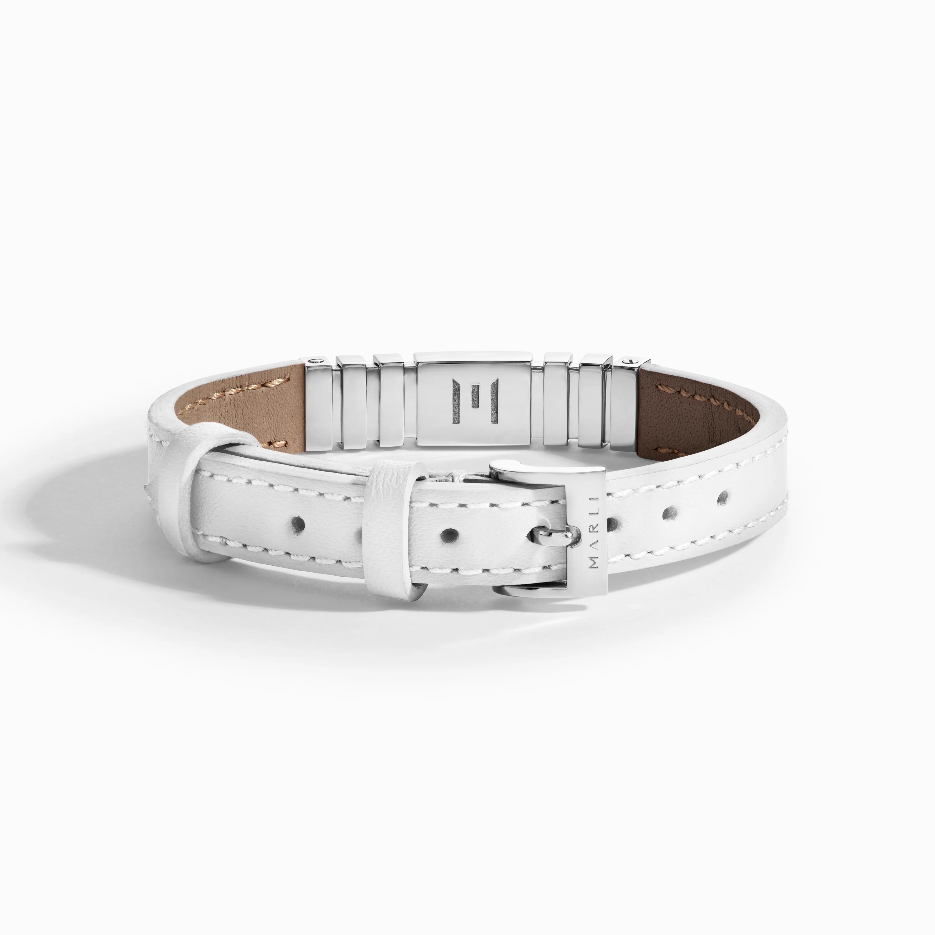 UNII Gold and Pavé Diamond Leather Strap Bracelet - Image 4