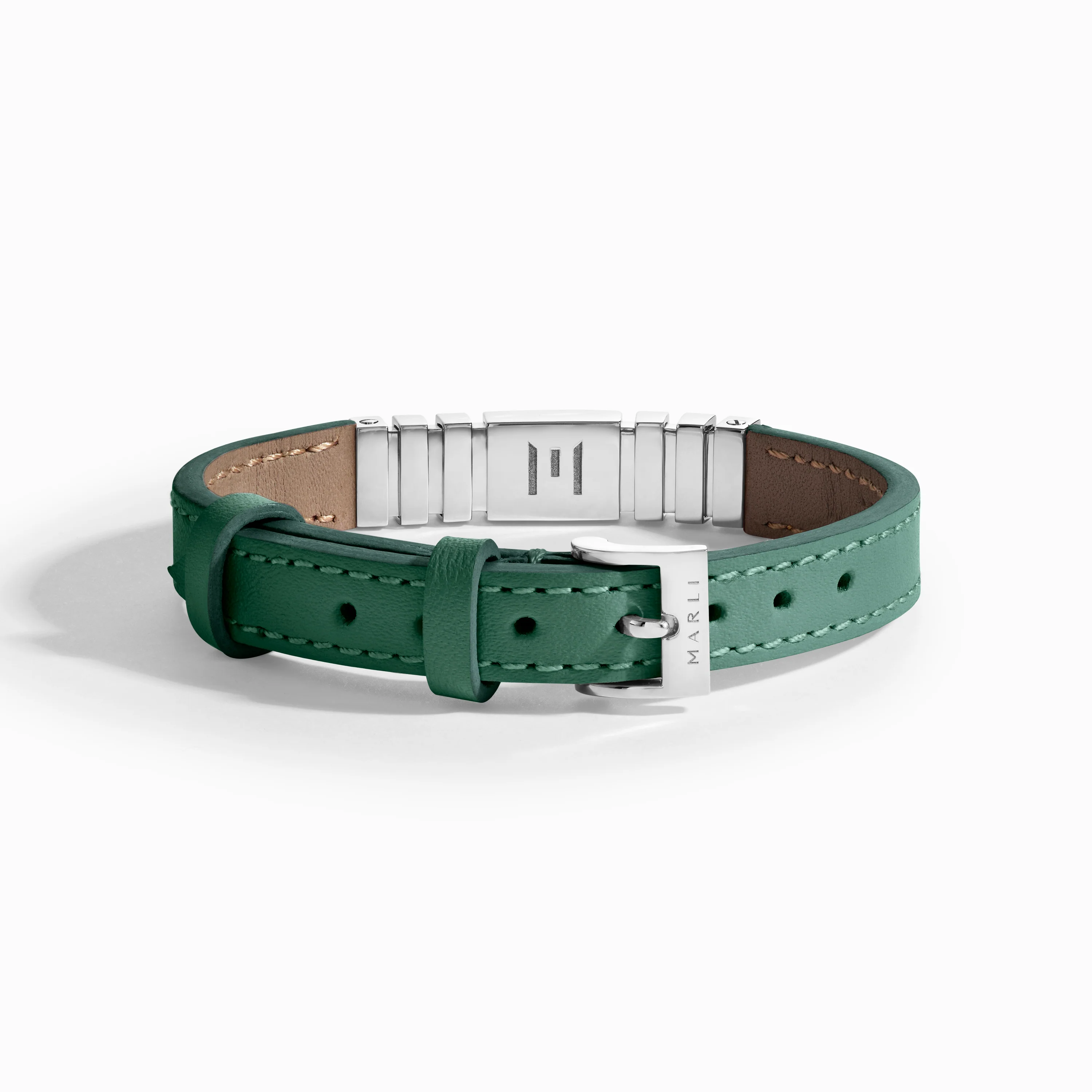 UNII Gold and Pavé Diamond Leather Strap Bracelet - Image 9