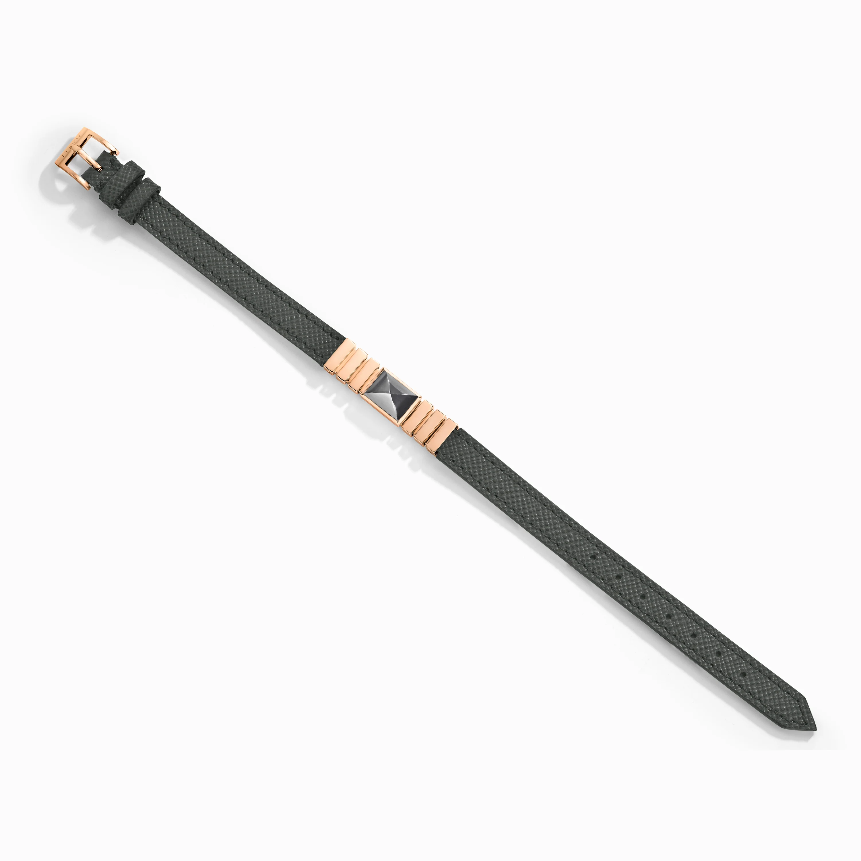 UNII Gold Leather Strap Bracelet - Image 10