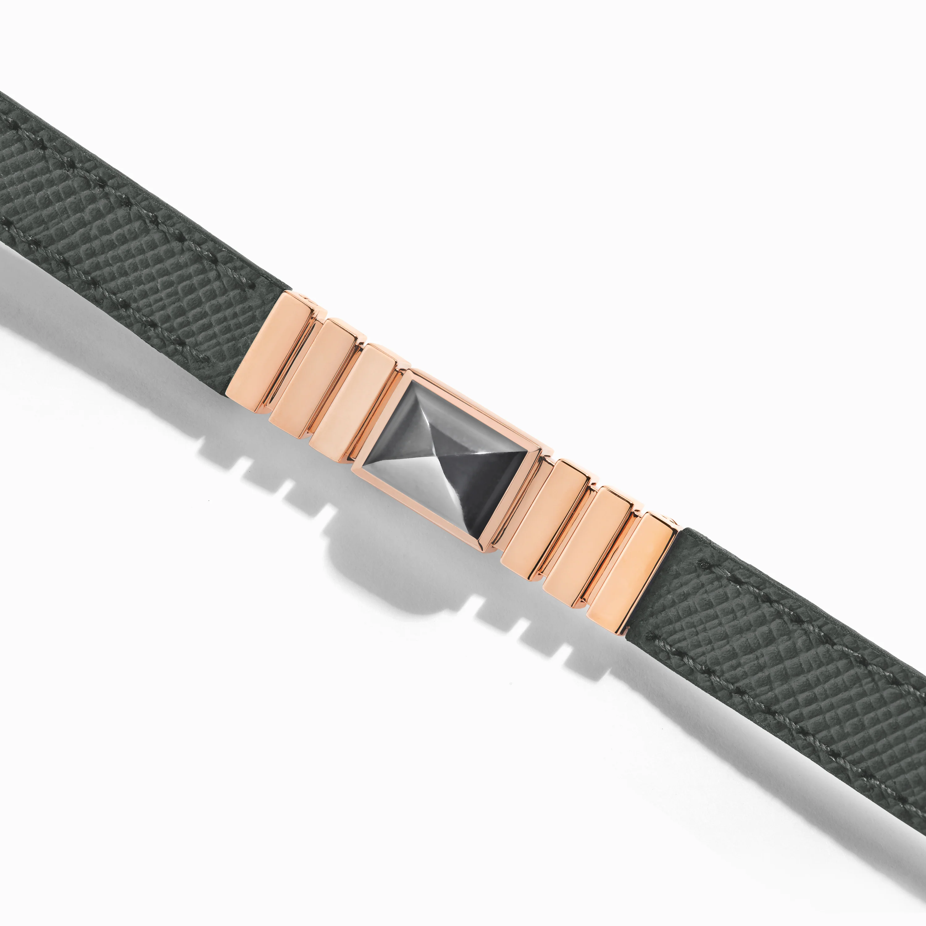 UNII Gold Leather Strap Bracelet - Image 11