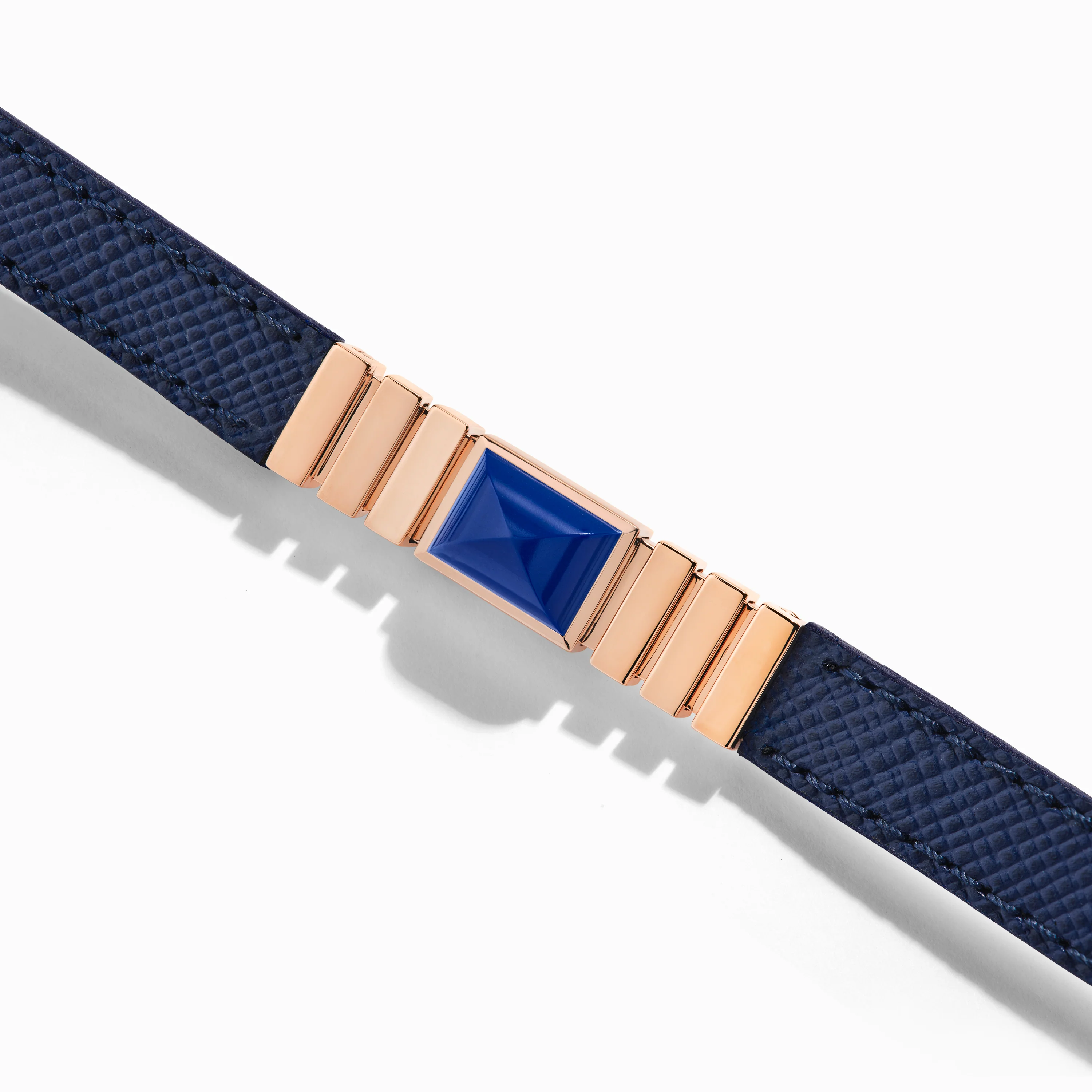 UNII Gold Leather Strap Bracelet - Image 3