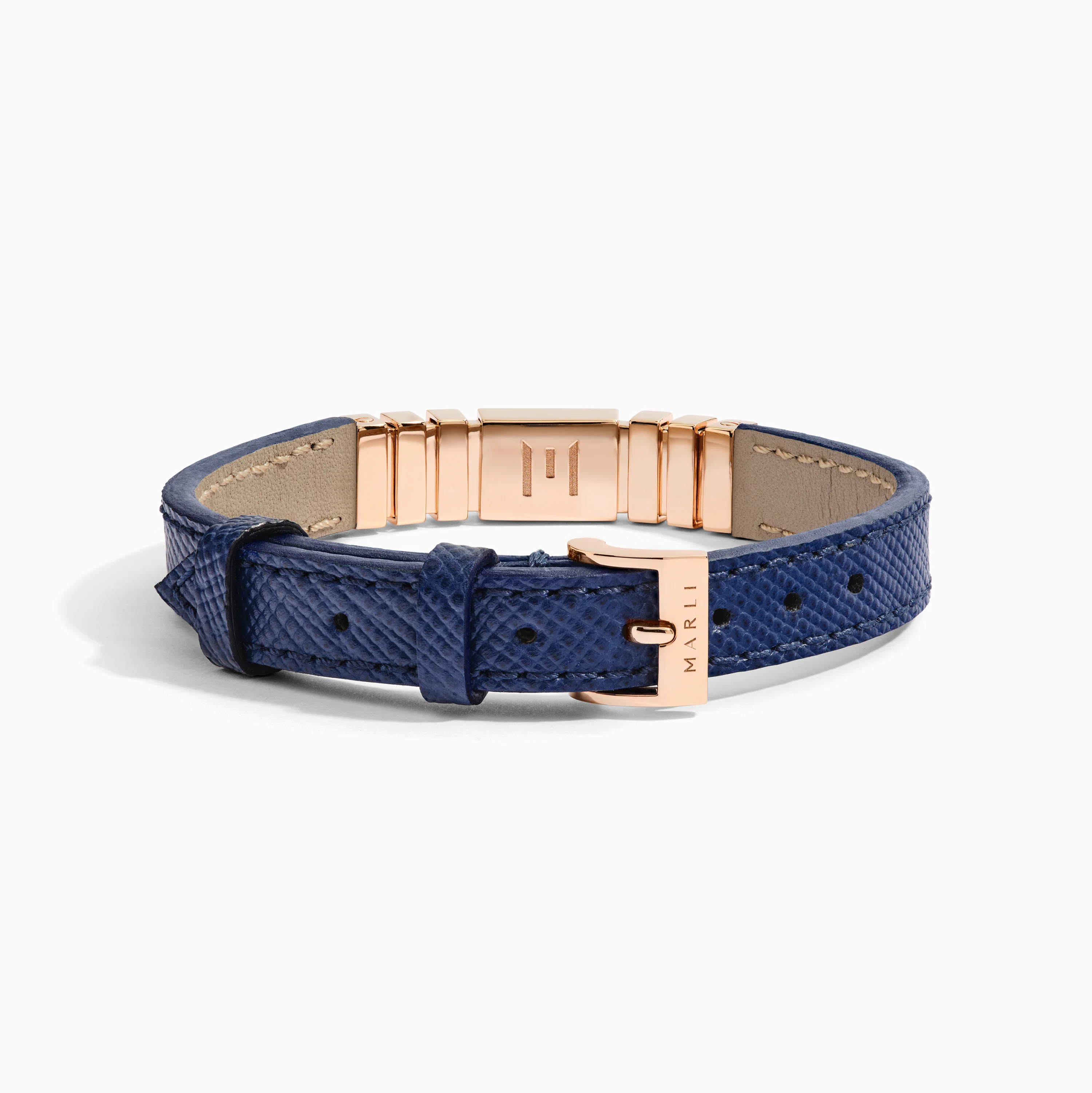 UNII Gold Leather Strap Bracelet - Image 4
