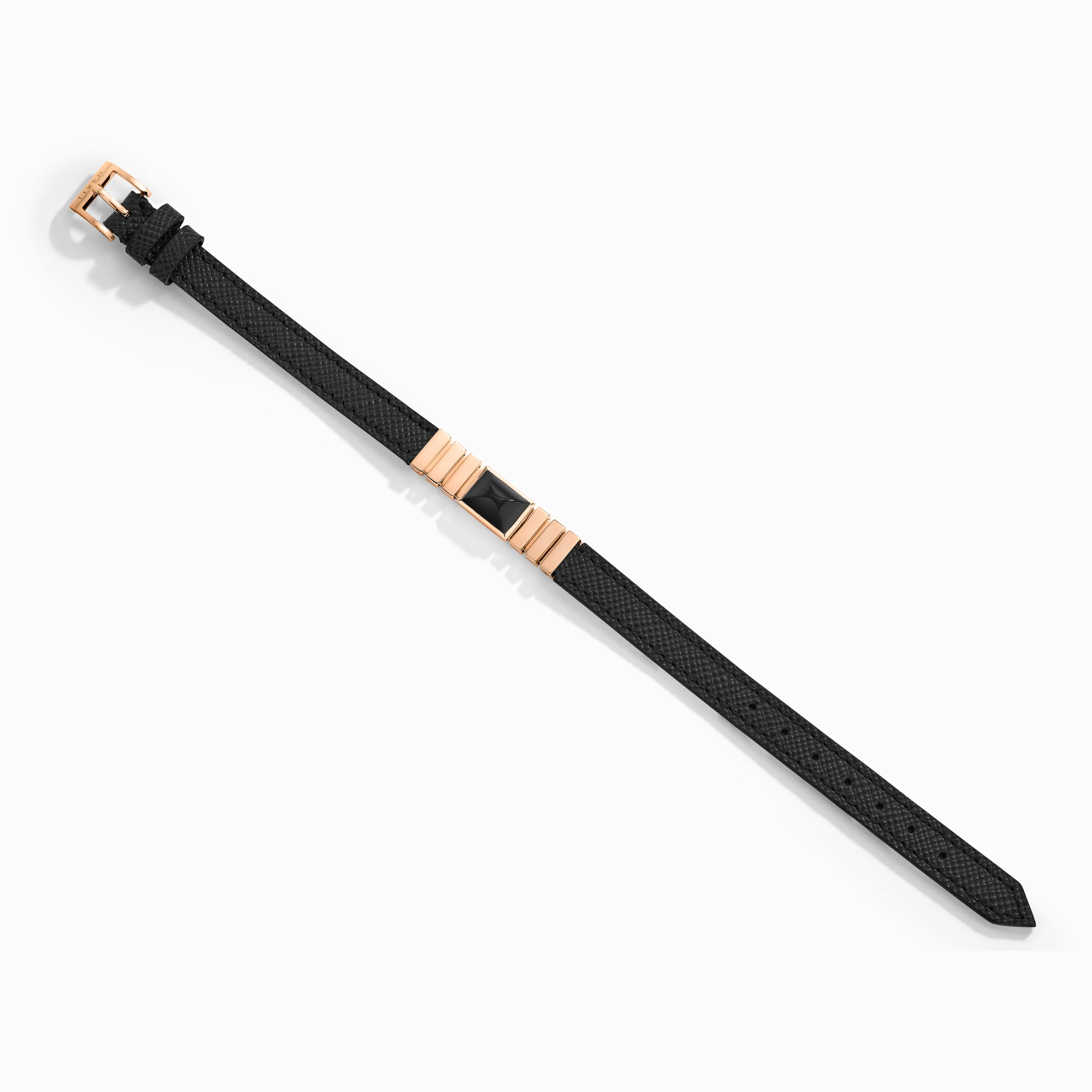 UNII Gold Leather Strap Bracelet - Image 6