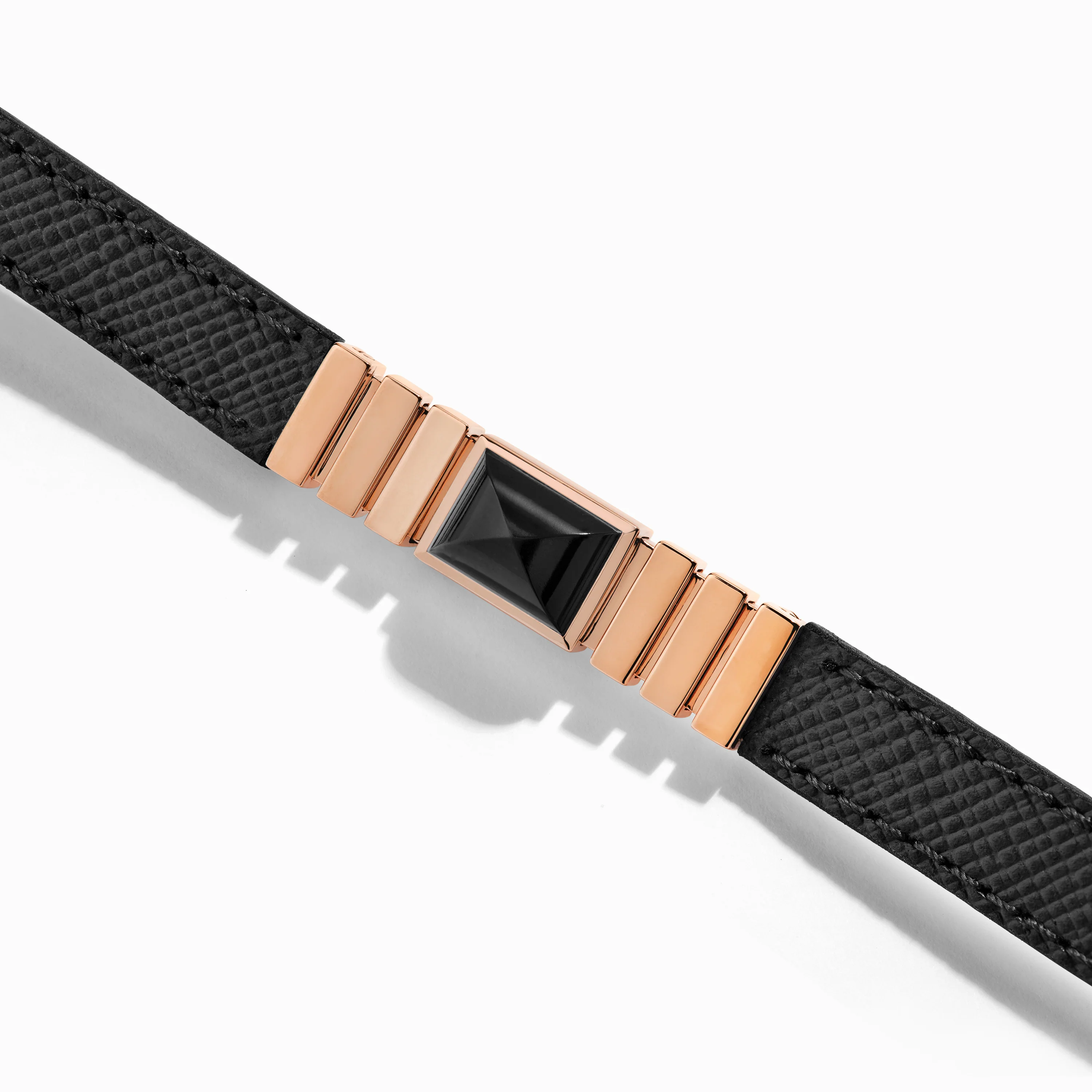 UNII Gold Leather Strap Bracelet - Image 7