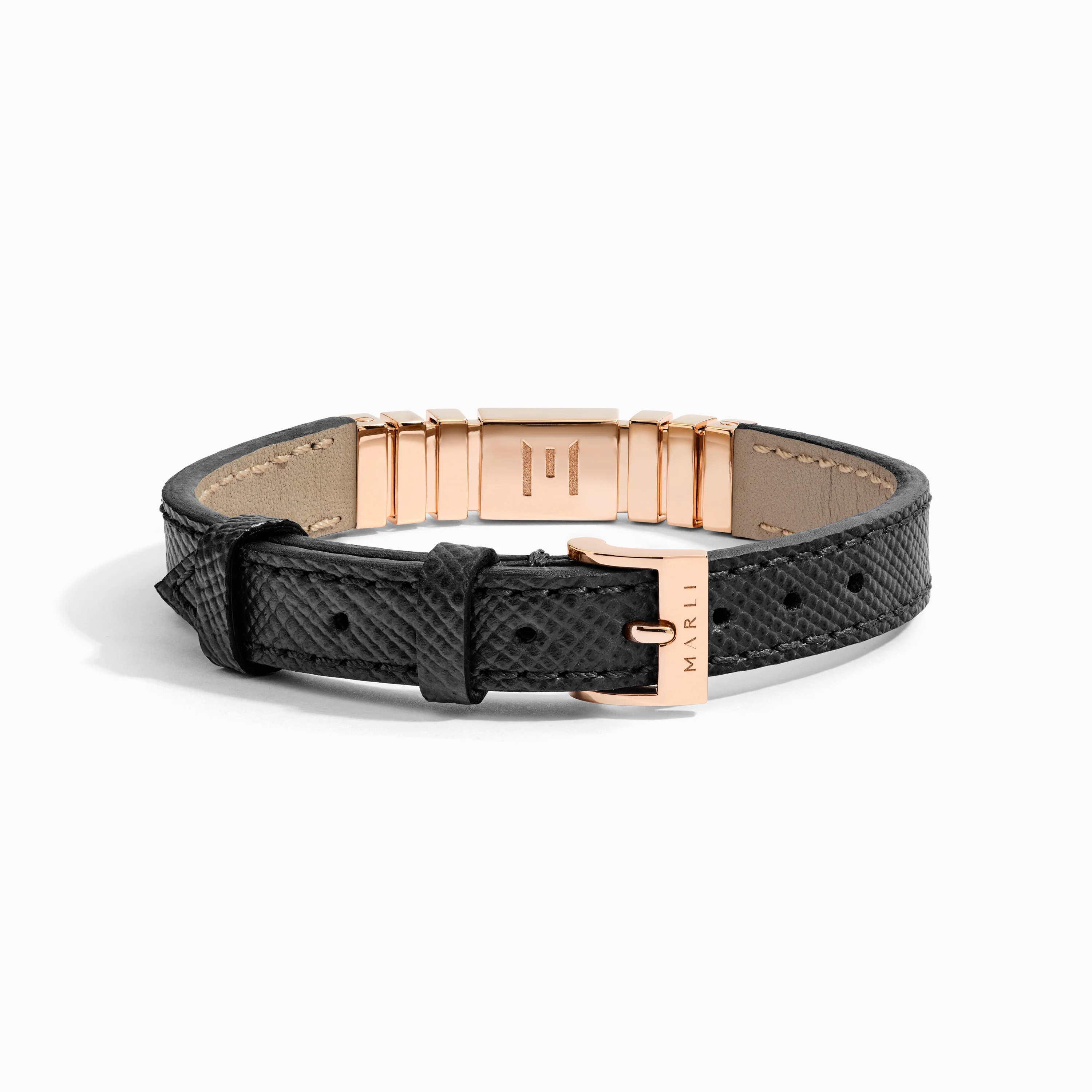 UNII Gold Leather Strap Bracelet - Image 8