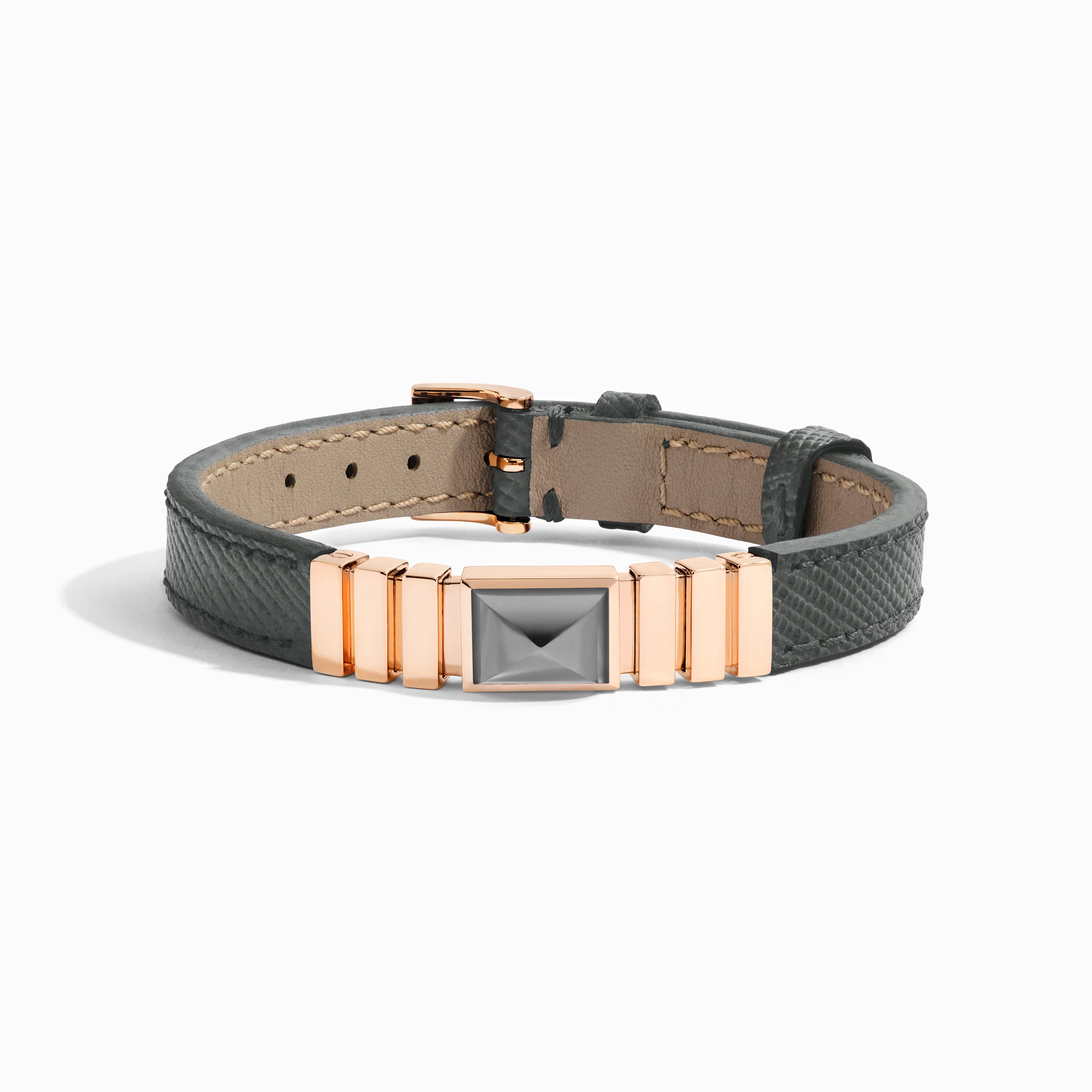 UNII Gold Leather Strap Bracelet - Image 9