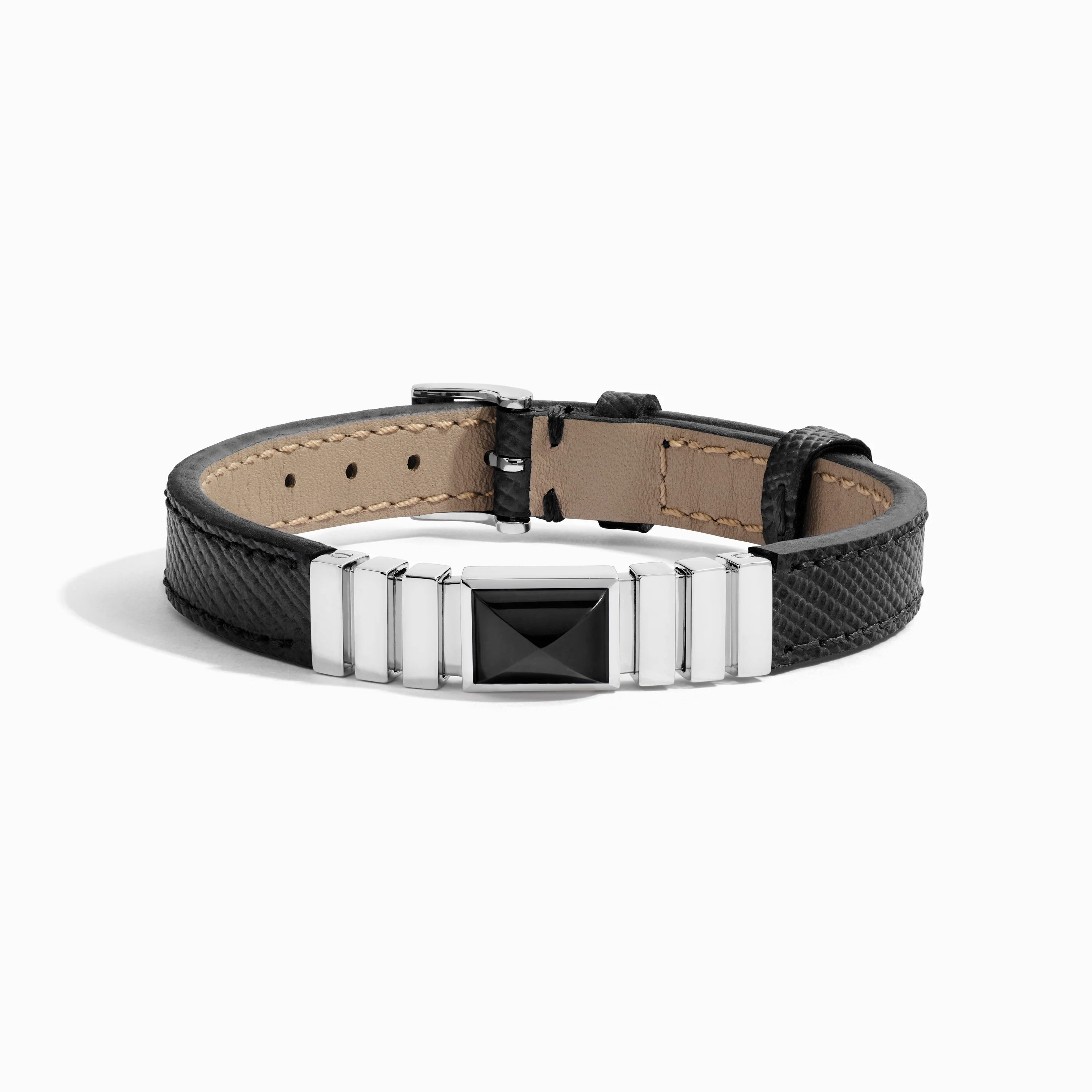UNII Gold Leather Strap Bracelet - Image 5