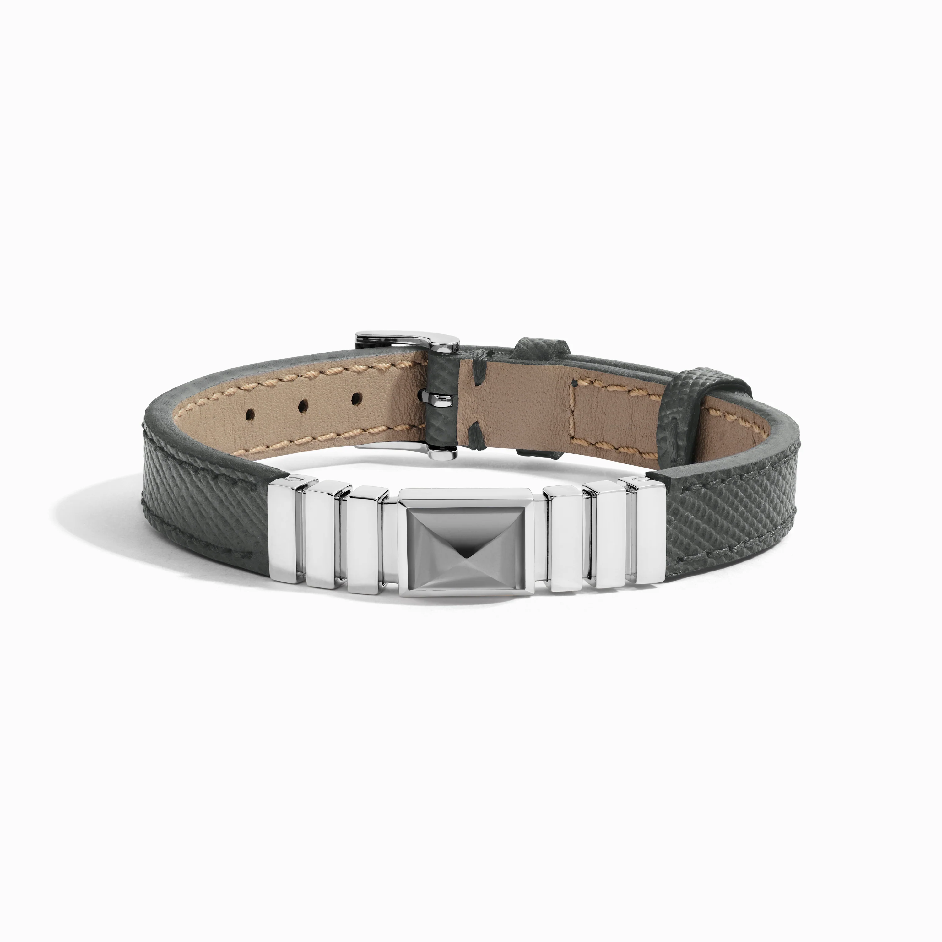 UNII Gold Leather Strap Bracelet - Image 9